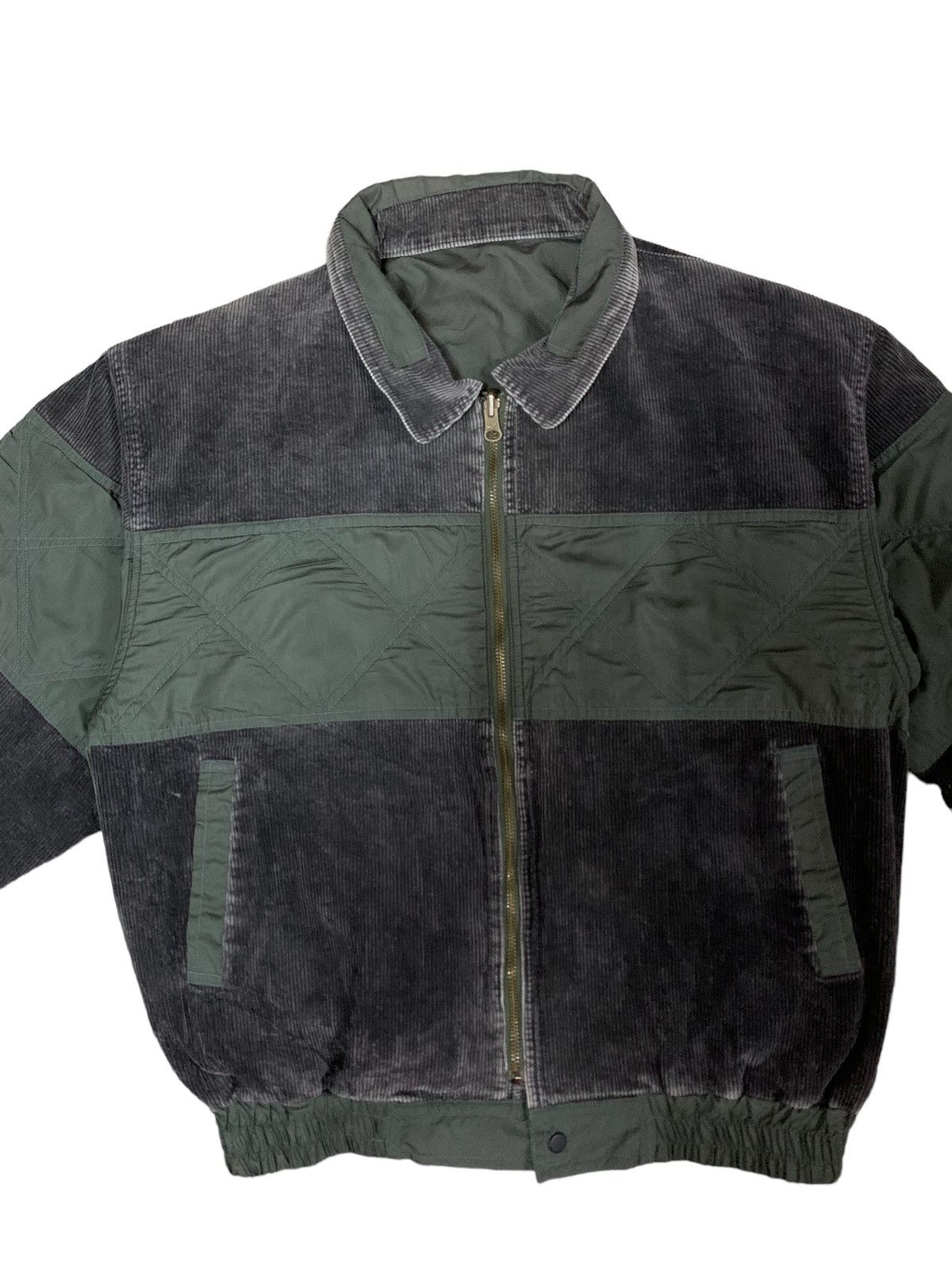 Designer × Issey Miyake × Vintage Vintage Issey Miyake Corduroy Reversible Bomber Jacket Size US M / EU 48-50 / 2 - 4 Thumbnail