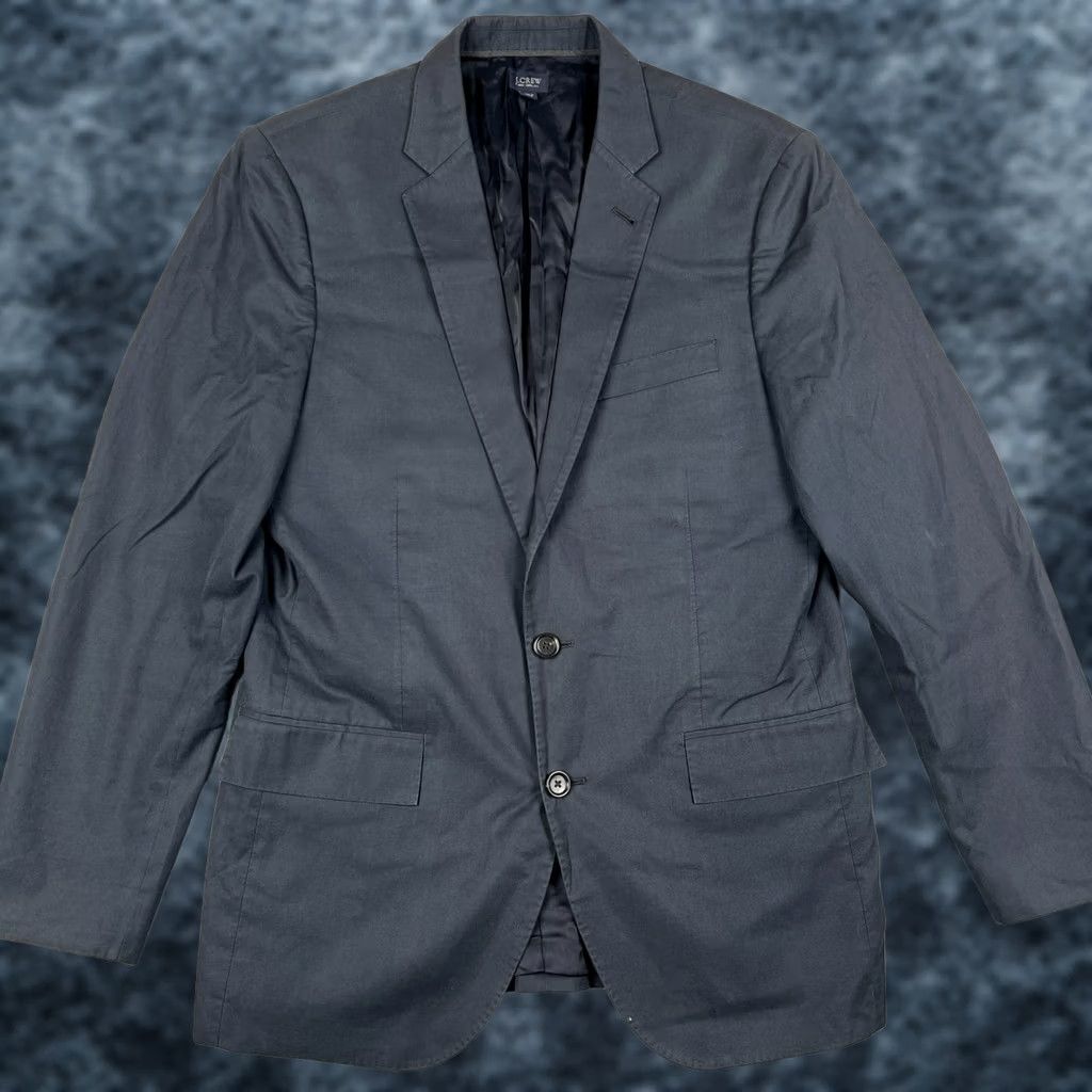 J.Crew J Crew Ludlow Tollegno 1900 Blazer 40R Blue Mens Cotton Sport Coat Suit Jacket Size 40R - 1 Thumbnail