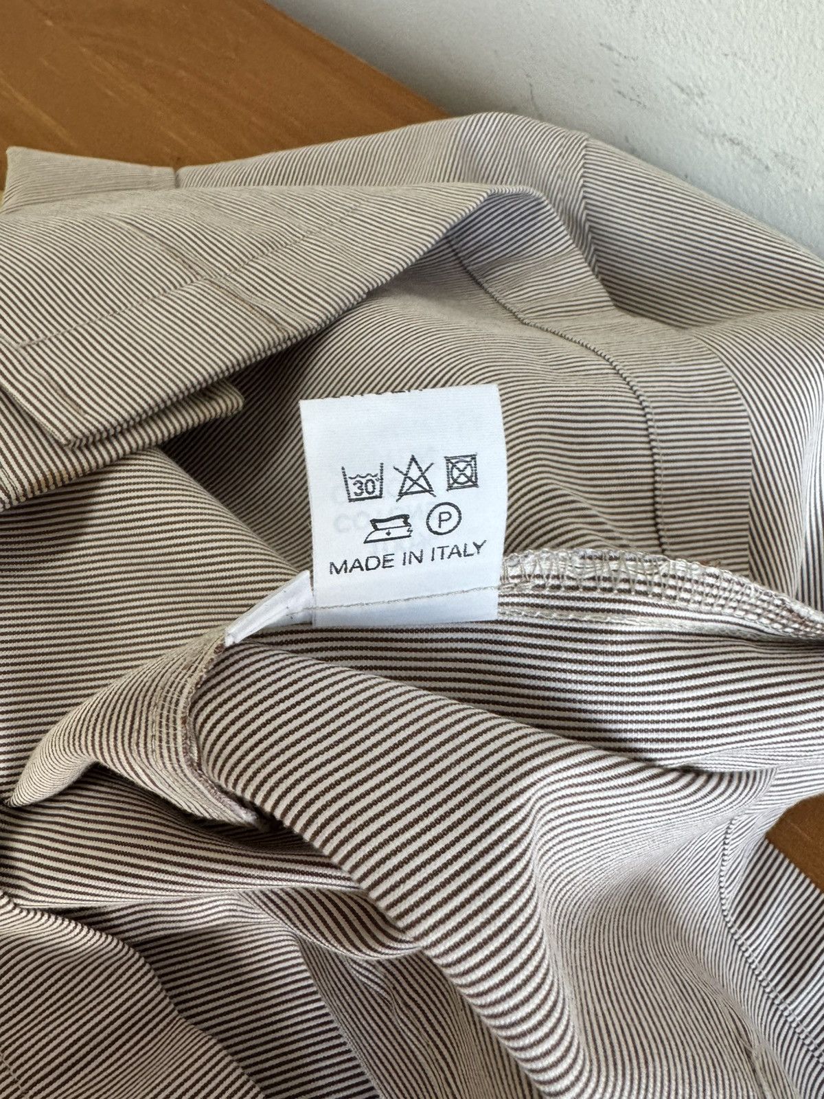 CAMO by Stefano Ughetti Camo Biella Cotton Twill Overshirt M Beige Brown Italy Size US M / EU 48-50 / 2 - 6 Thumbnail