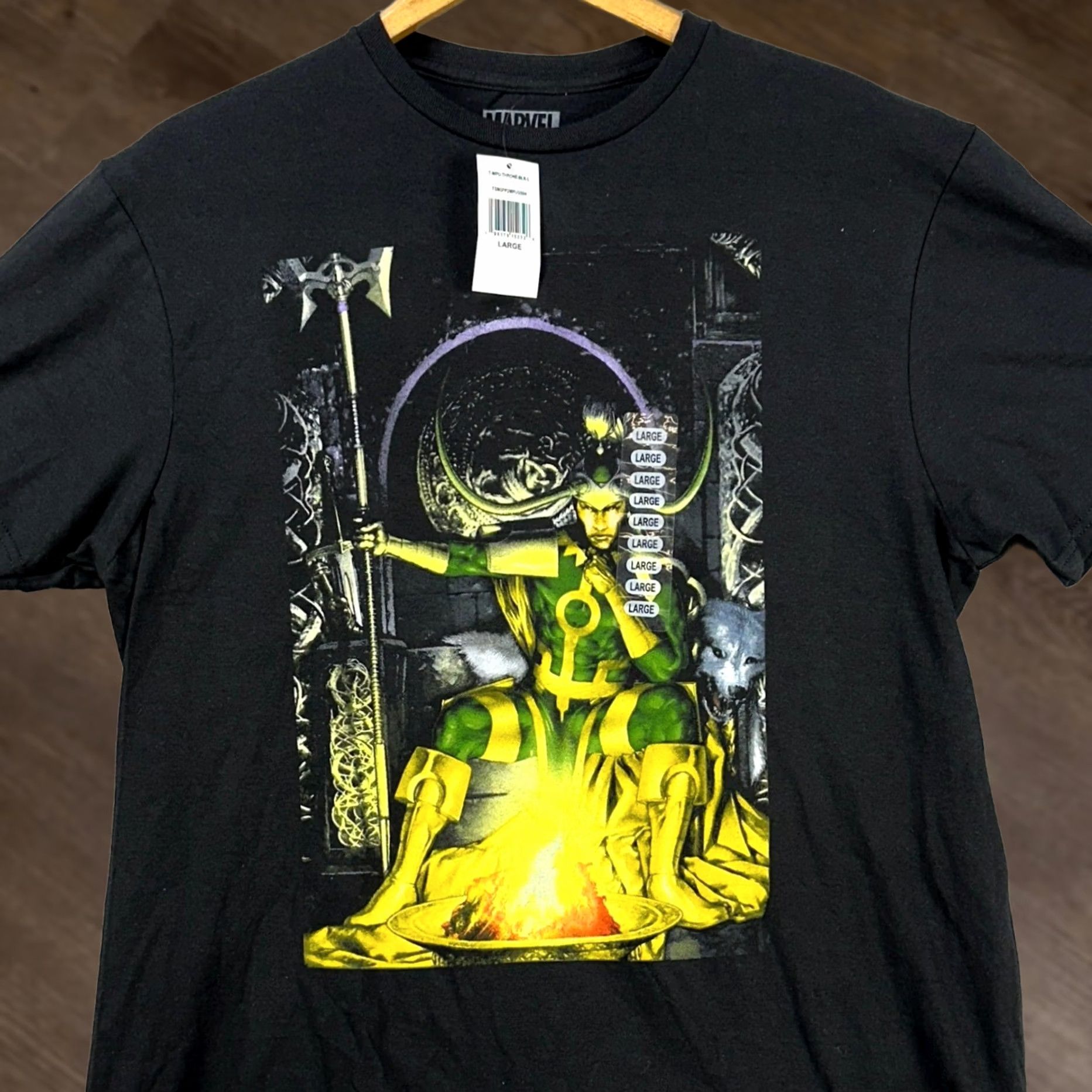 Vintage Marvel Mens Black Graphic Print T-Shirt Large Short Sleeve NEW Size US L / EU 52-54 / 3 - 1 Thumbnail
