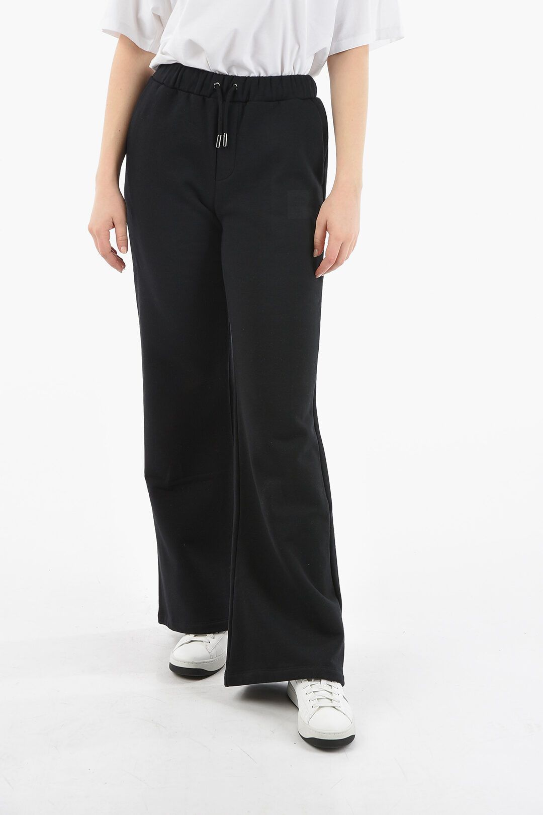 Opening Ceremony og1mm0824 Fleeced Cotton Bootcut Joggers in Black Size 30" / US 8 / IT 44 - 1 Thumbnail