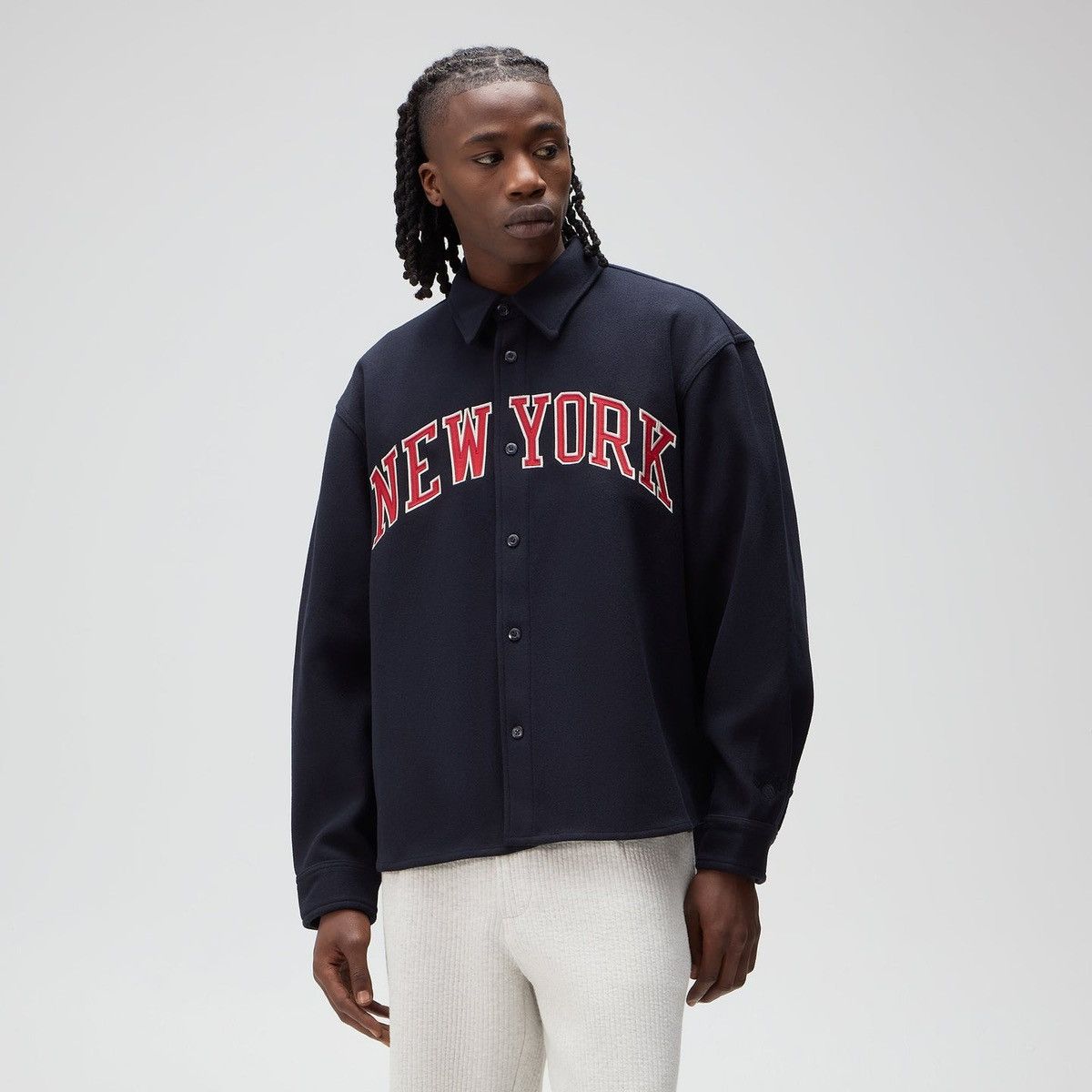 Kith Kith for New York Knicks Felted Apollo Shirt Nocturnal XXL Size US XXL / EU 58 / 5 - 2 Thumbnail