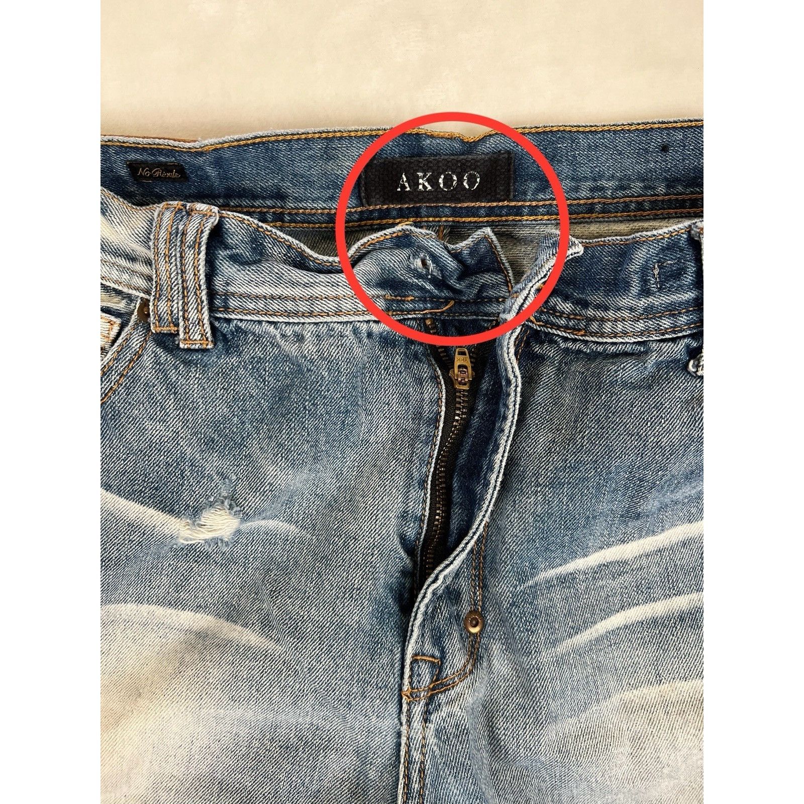 AKOO Akoo Denim Jeans Mens Size 38x34 Patchwork Y2K Size US 38 / EU 54 - 5 Thumbnail