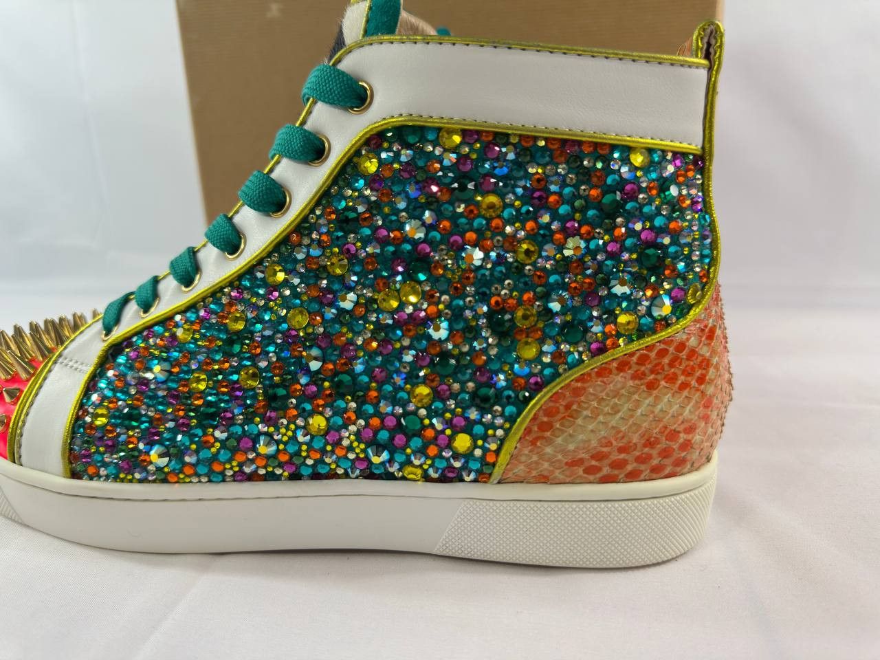 Christian Louboutin Christian Louboutin No Limit Spikes Flat Python Fresh Strass Size US 11 / EU 44 - 8 Thumbnail