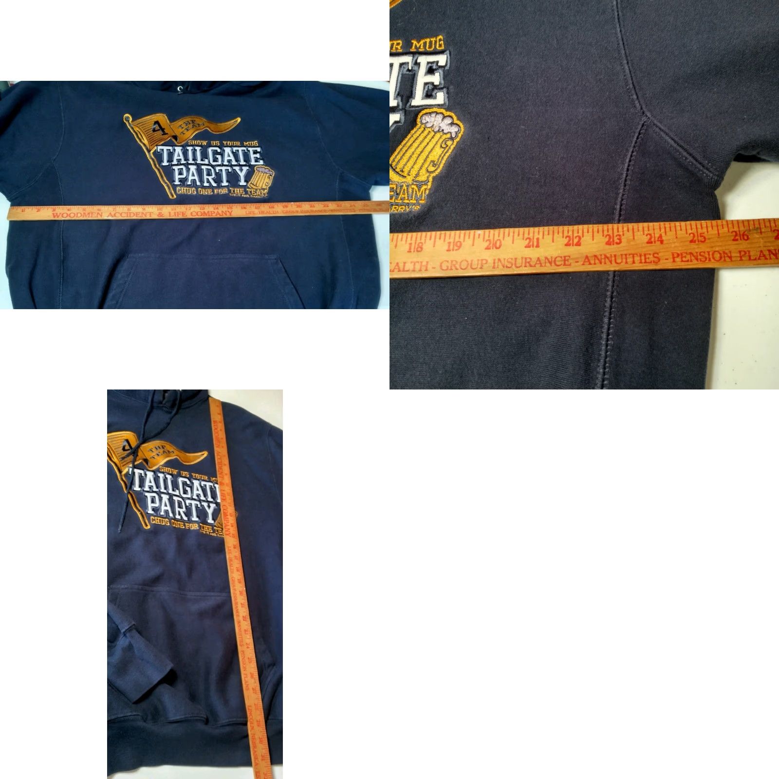 Vintage VINTAGE Steve & Barry's Tailgate Party Sweatshirt Hoodie XL Men Blue Size US XL / EU 56 / 4 - 8 Thumbnail