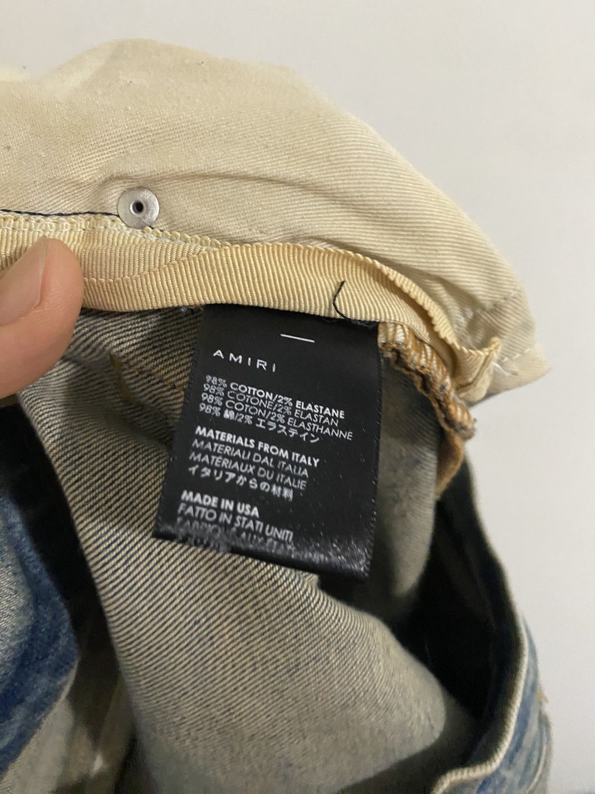 Amiri Amiri Dirty Indigo Broken Jean Size US 31 - 4 Thumbnail