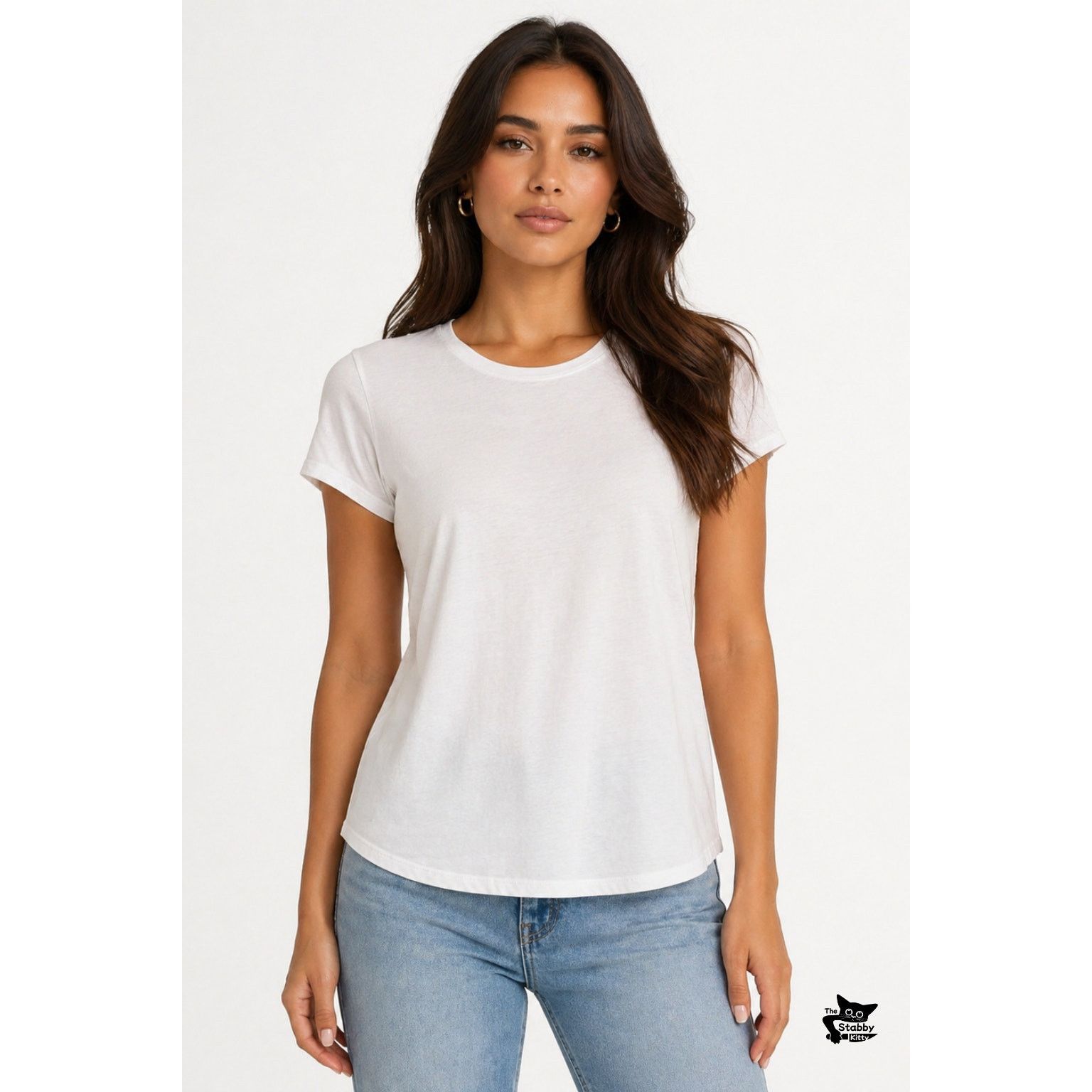 Paige PAIGE Haven White Pima Cotton Crewneck Tee Womens S Size S / US 4 / IT 40 - 4 Thumbnail