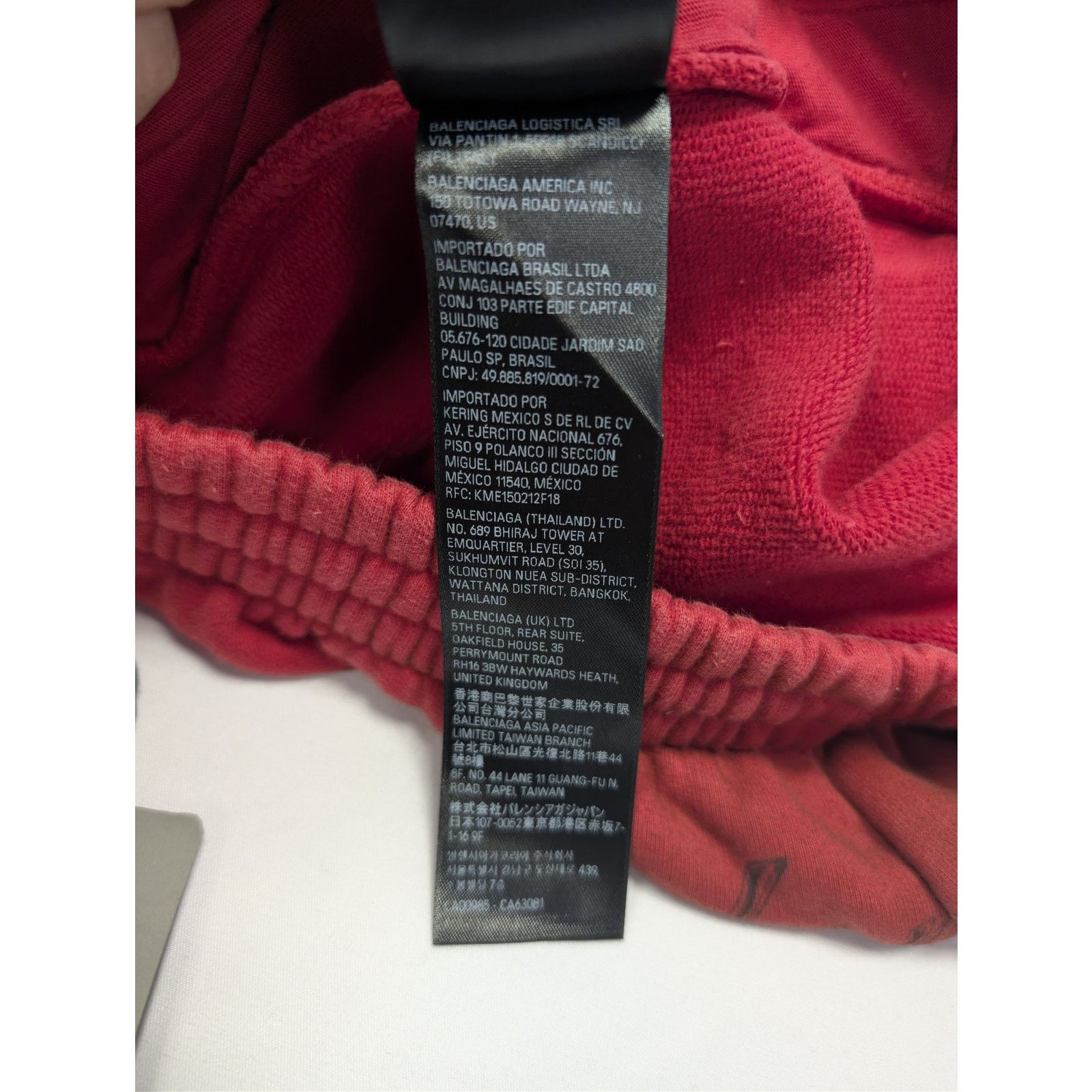 Balenciaga o1rshd1 Baggy Sweatpants & Joggers in Red/Black Size US 34 / EU 50 - 20 Thumbnail