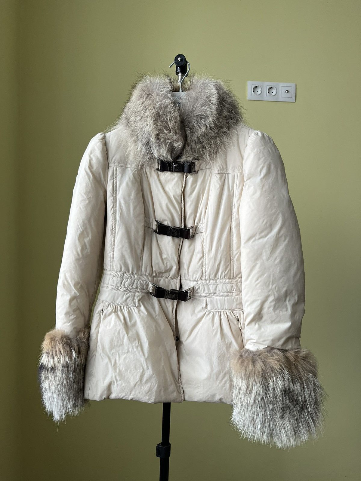 image of Womens Moncler Down Jacket Size 2 in Beige