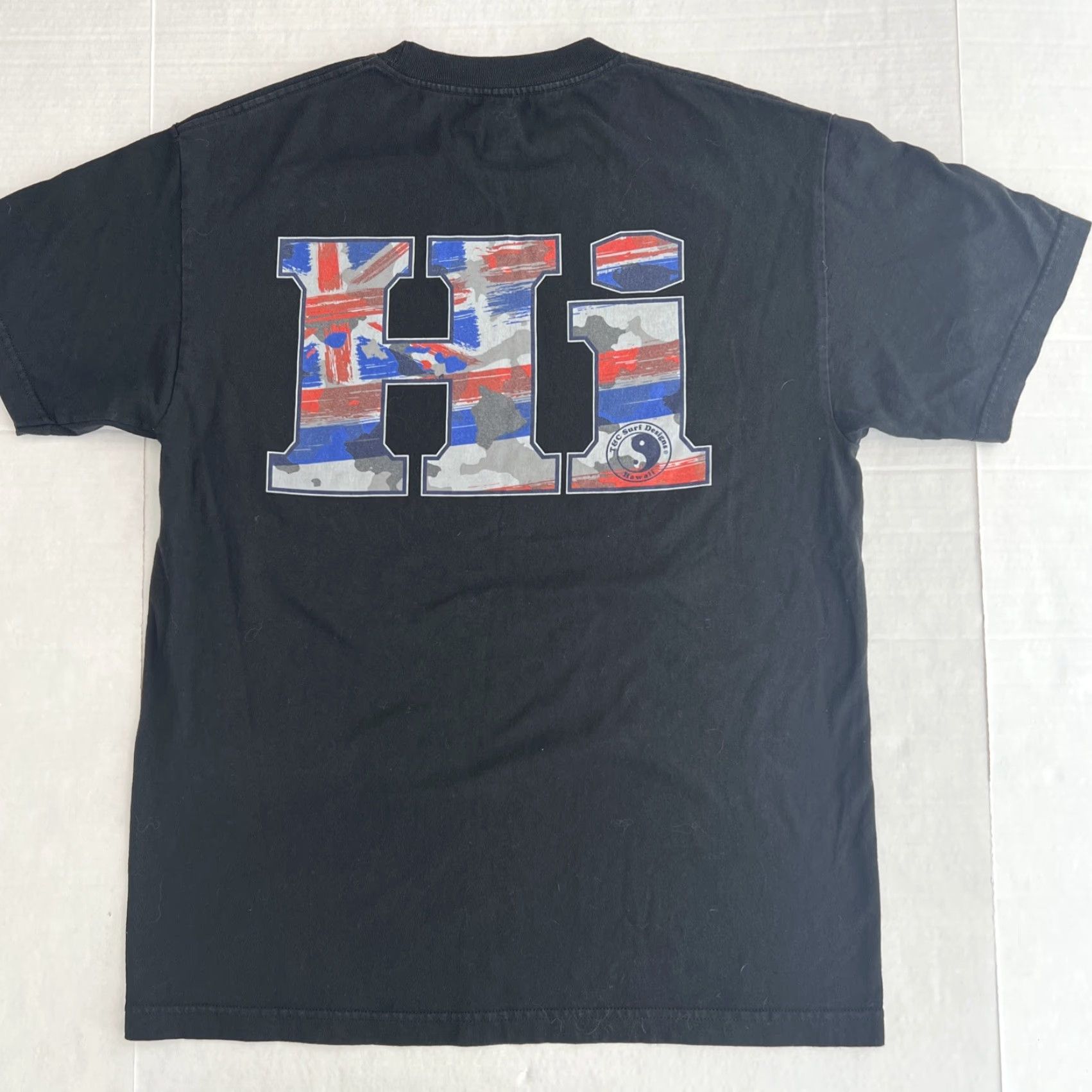 4SDESIGNS VINTAGE Surfer’s T&C Town & Country Surf Designs Hawaii ‘HI’ Logo Shirt Large Black Size US L / EU 52-54 / 3 - 2 Thumbnail