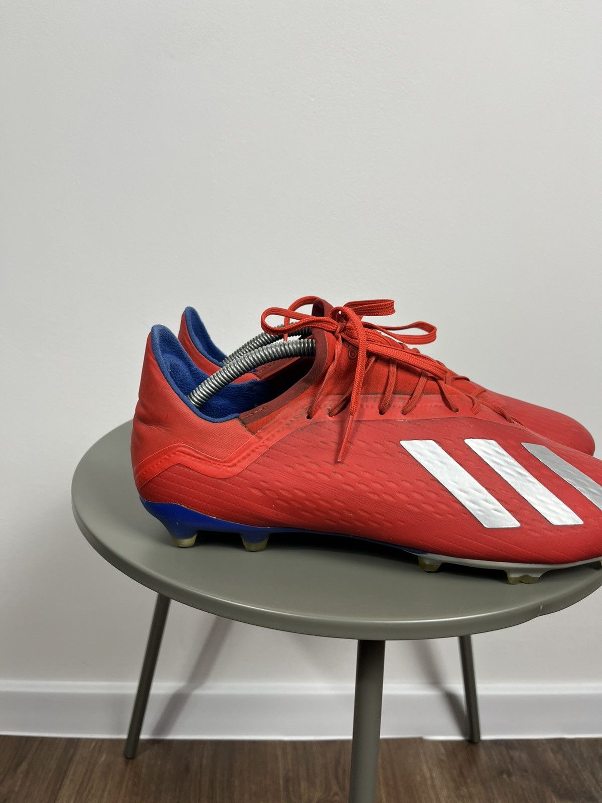Adidas Adidas Red Soccer Cleats 11.5 US FG Ground Lightweight Boots Size US 11.5 / EU 44-45 - 2 Thumbnail