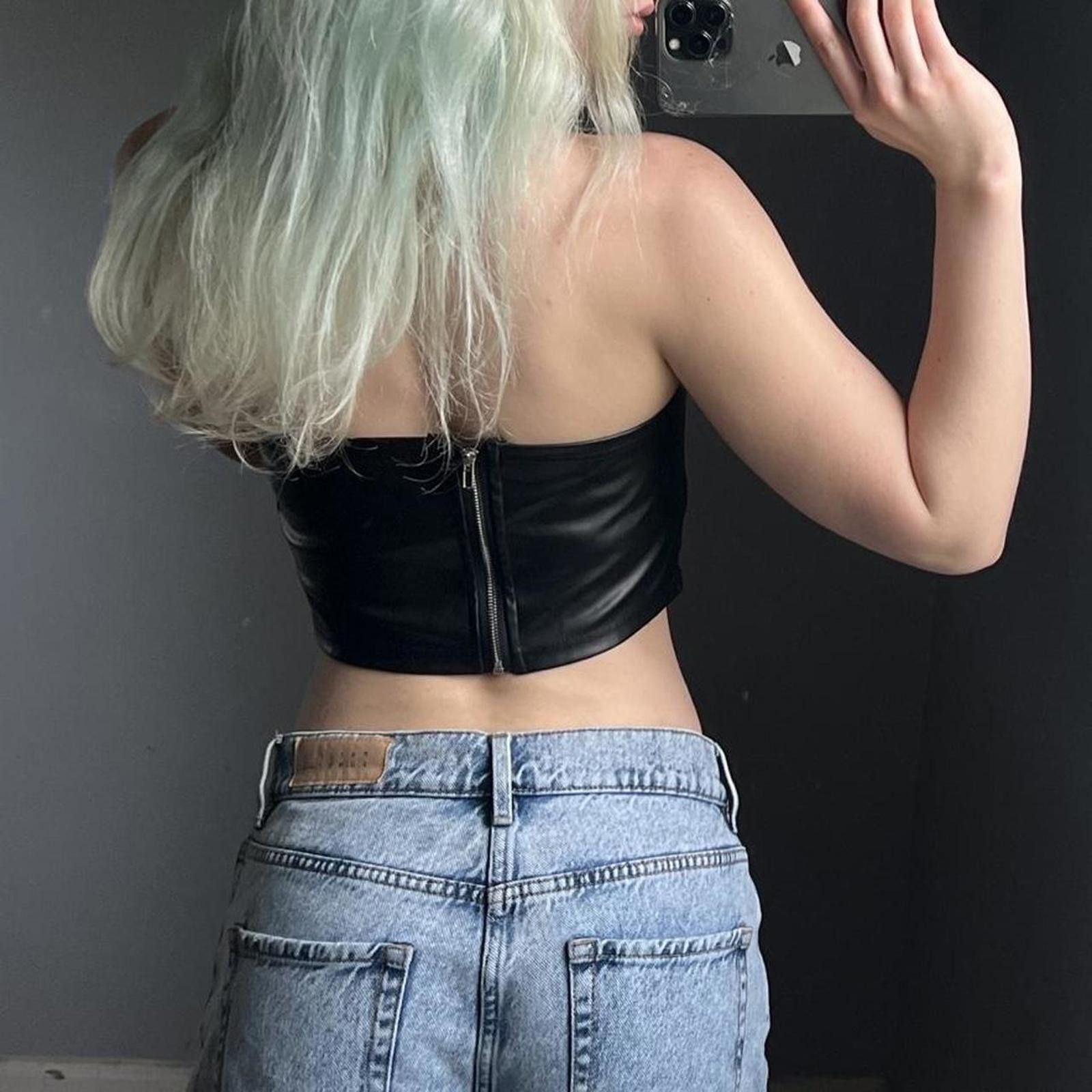 Other Black faux leather corset top Size S / US 4 / IT 40 - 3 Thumbnail