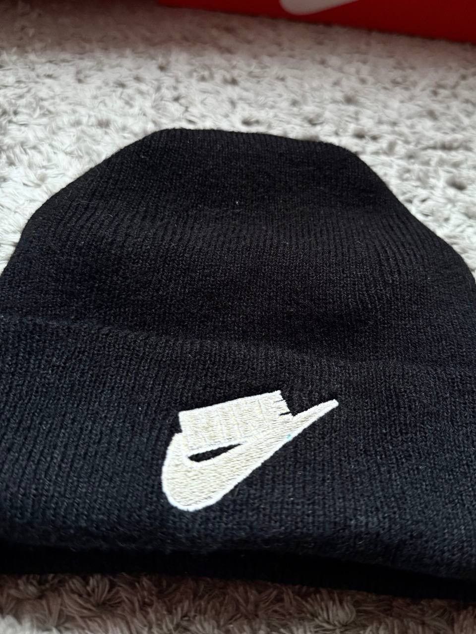 Nike 90s Vintage Nike Knitted Beanie Basic Logo Hat Rare Size ONE SIZE - 3 Thumbnail
