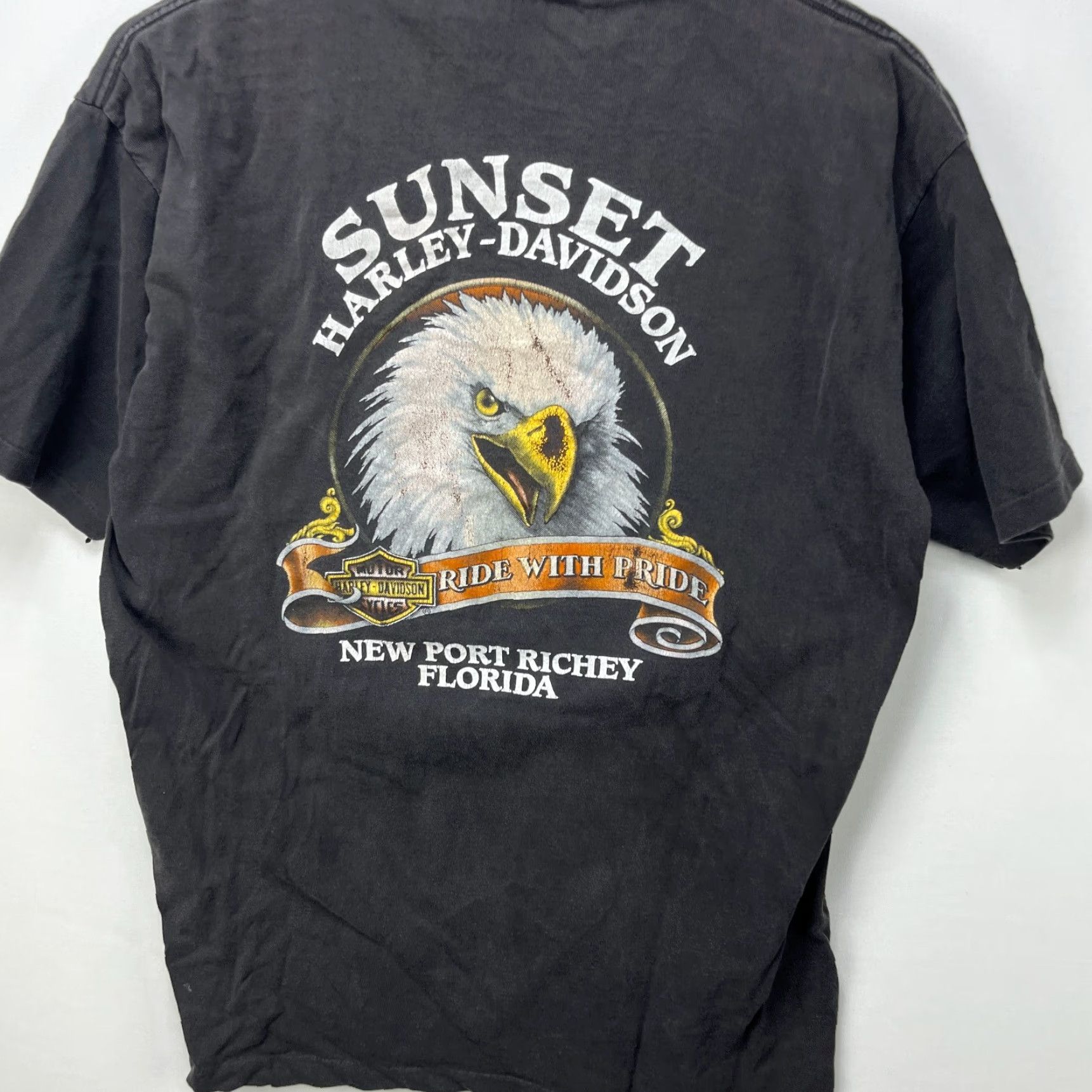 Harley Davidson VINTAGE Harley-Davidson 3D Emblem The Last Biker on Earth T-Shirt Large Mens Regular L Black Size US L / EU 52-54 / 3 - 7 Thumbnail