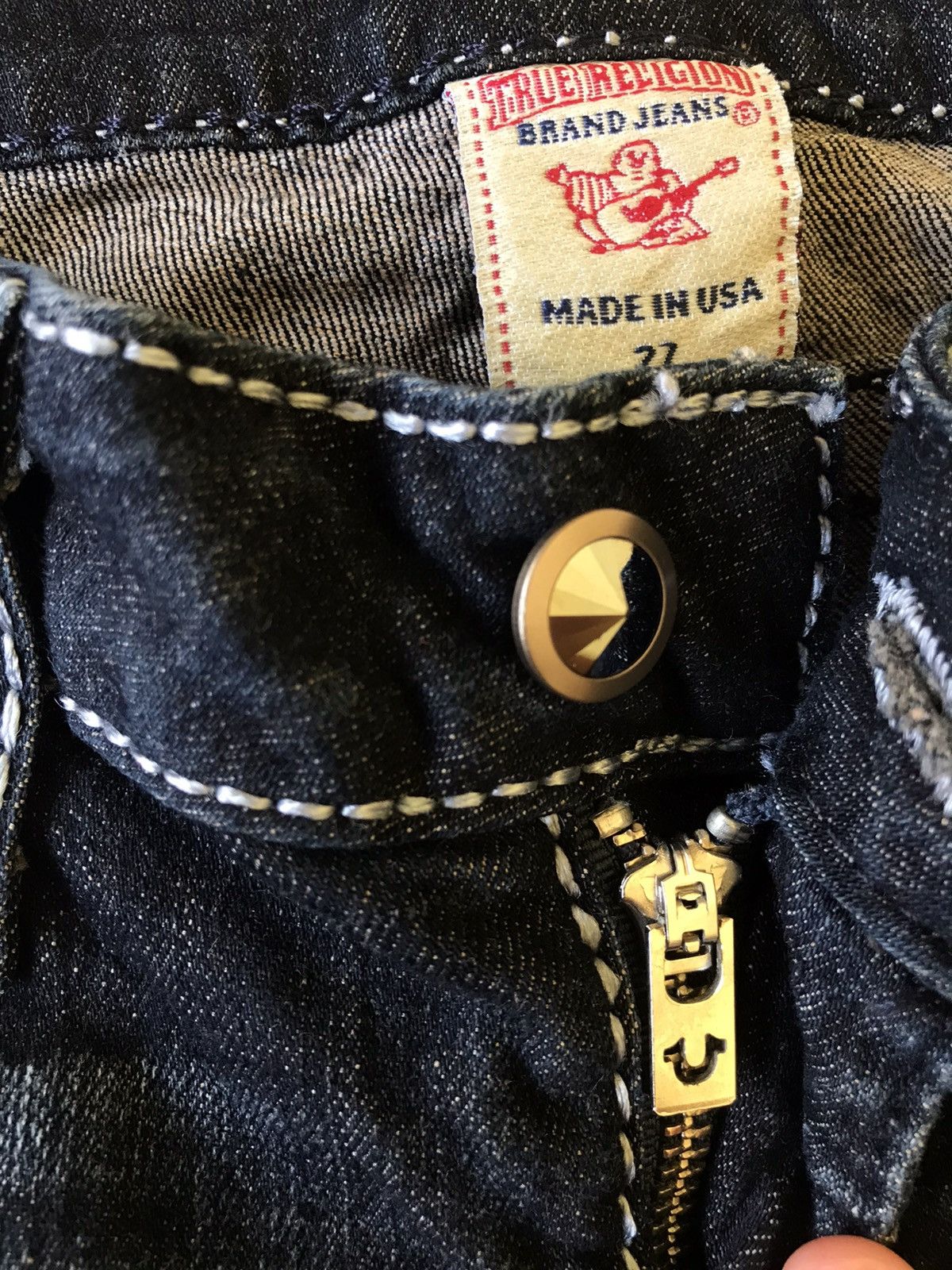 True Religion True Religion Made in USA Vintage Skinny Jeans Navy Size 27" / US 4 / IT 40 - 4 Thumbnail