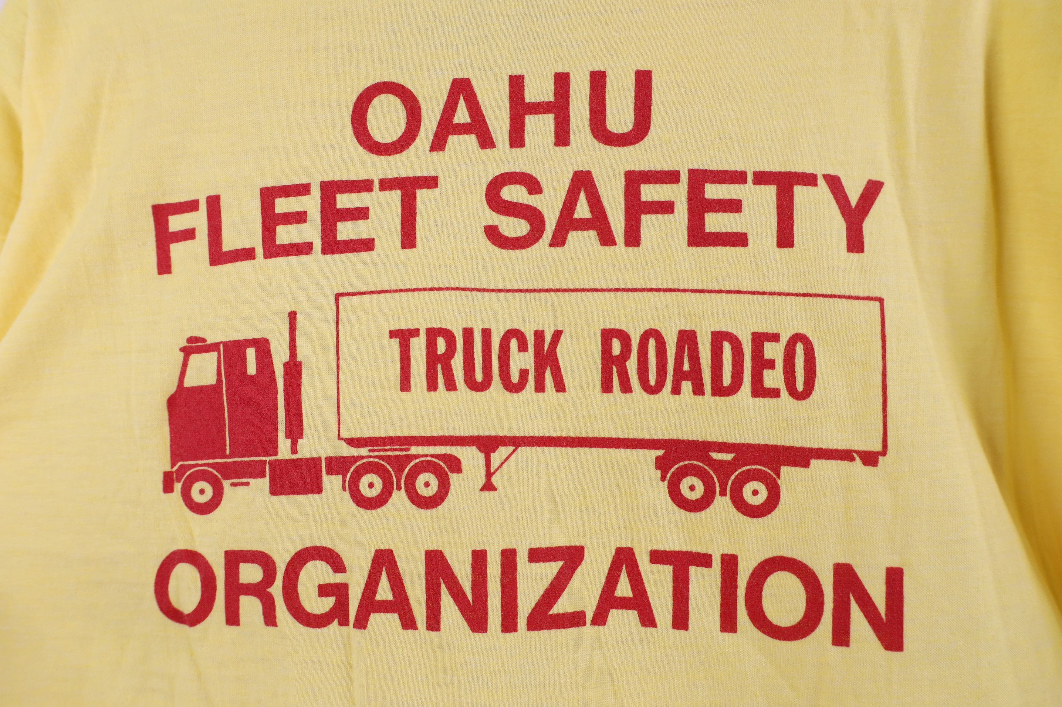 Vintage Vintage 70s Safety Truck Rodeo Trucker T-Shirt Yellow USA Size US XL / EU 56 / 4 - 10 Thumbnail