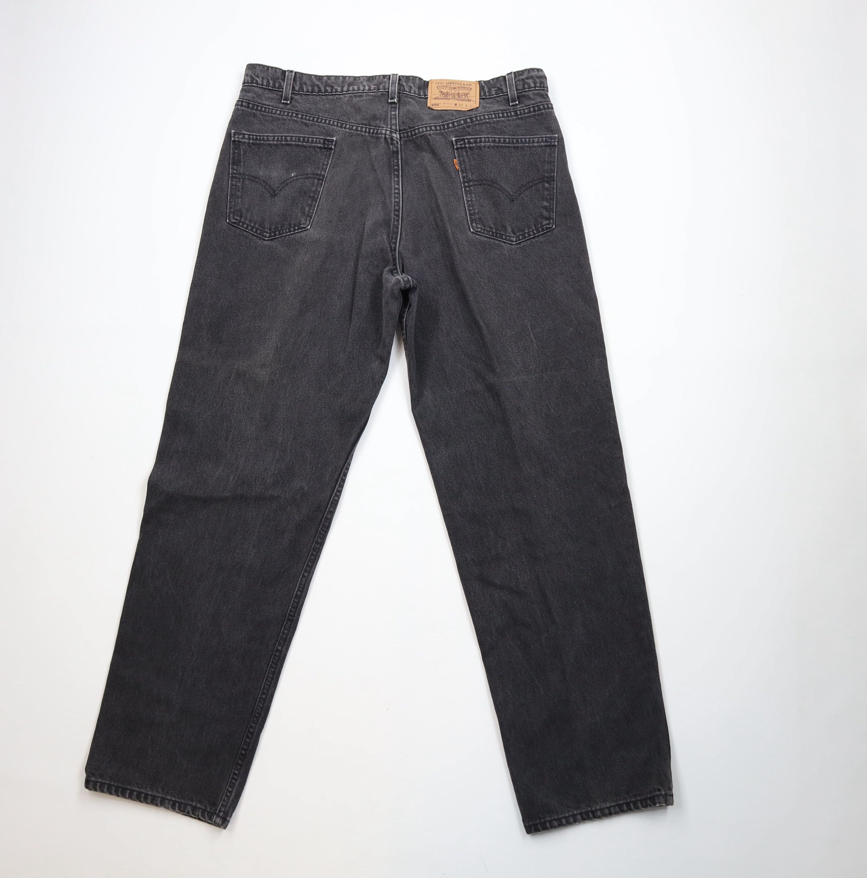Levi's Vintage 90s Levis 550 Orange Tab Denim Jeans Black Cotton Size US 40 / EU 56 - 8 Thumbnail