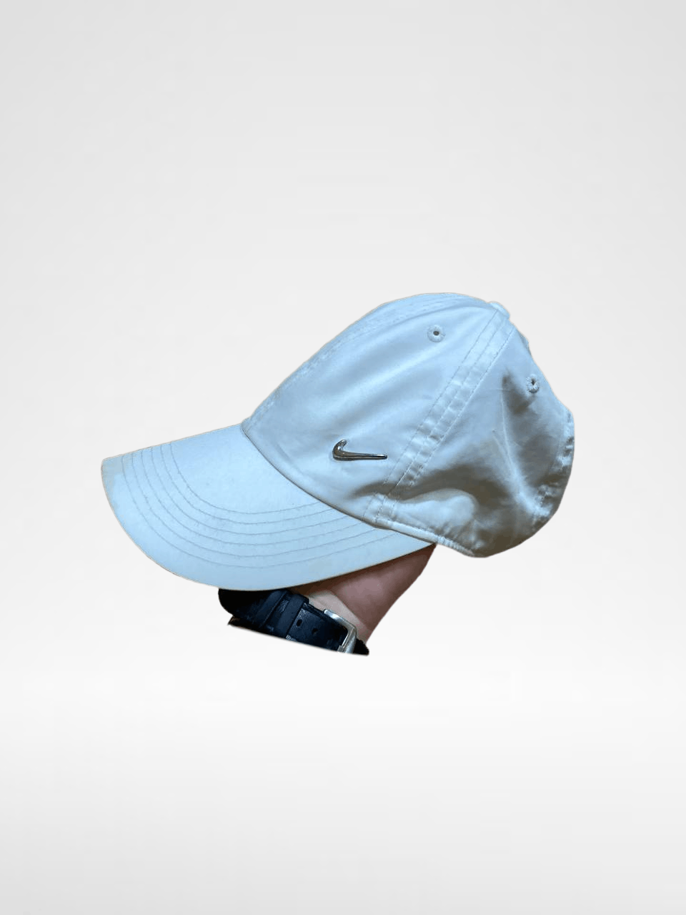Nike Logo Metal VINTAGE Cap White NIKE Y2K Size ONE SIZE - 1 Thumbnail
