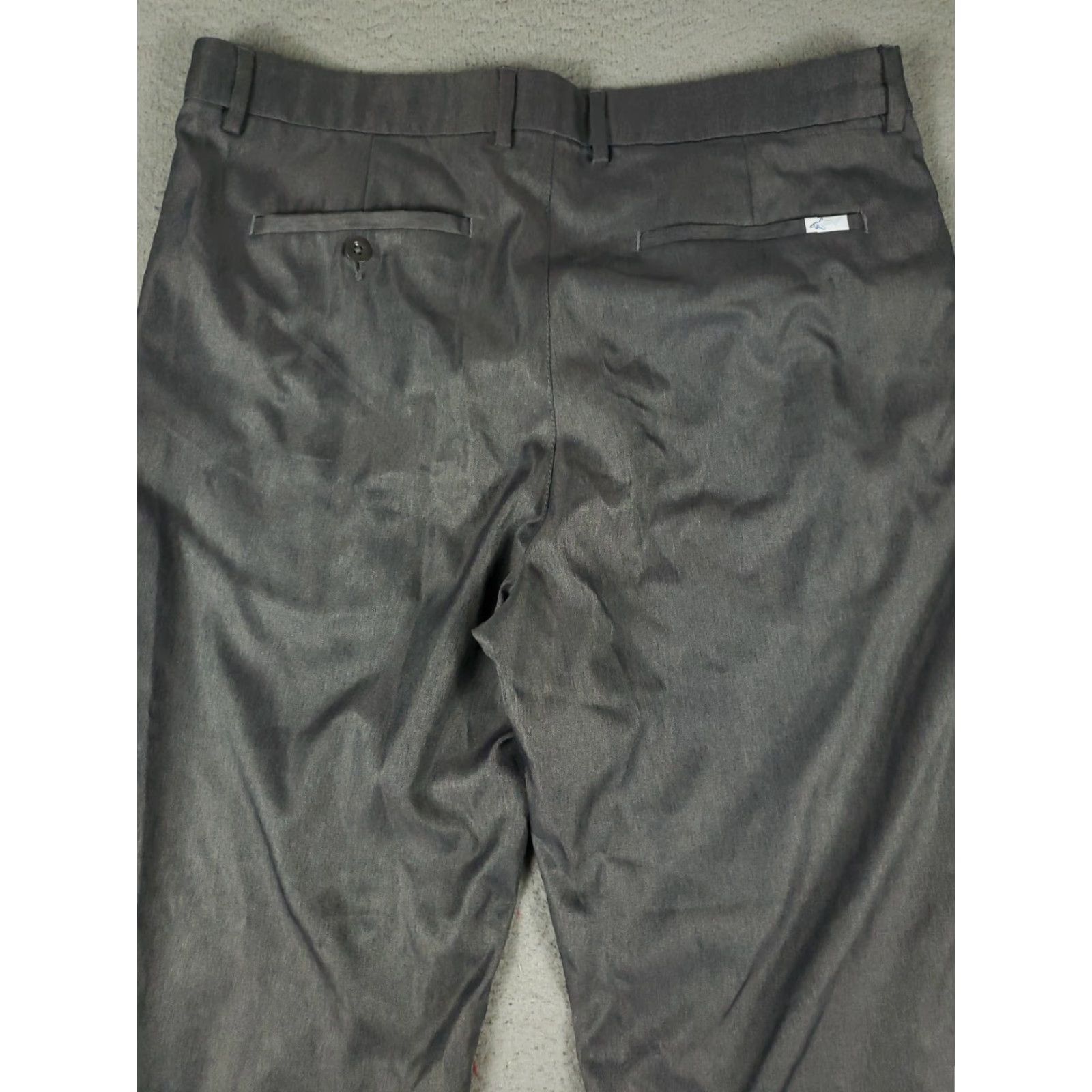 Vintage Greg Norman Gray Chino Pants Mens 34x30 Flat Front Casual Trousers Size US 34 / EU 50 - 7 Thumbnail
