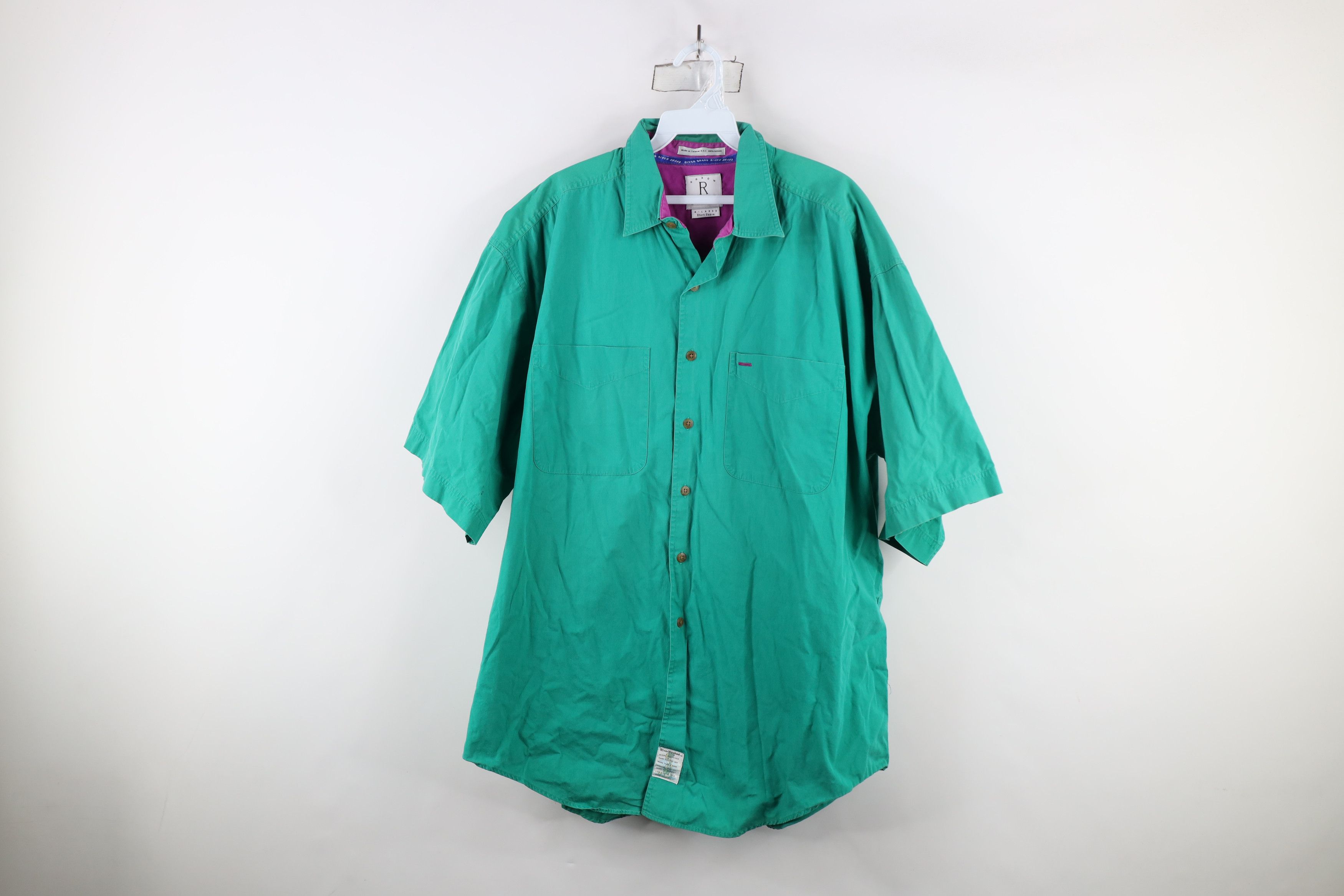 Vintage Vintage 90s Streetwear Short Sleeve Collared Button Shirt Size US XL / EU 56 / 4 - 1 Thumbnail