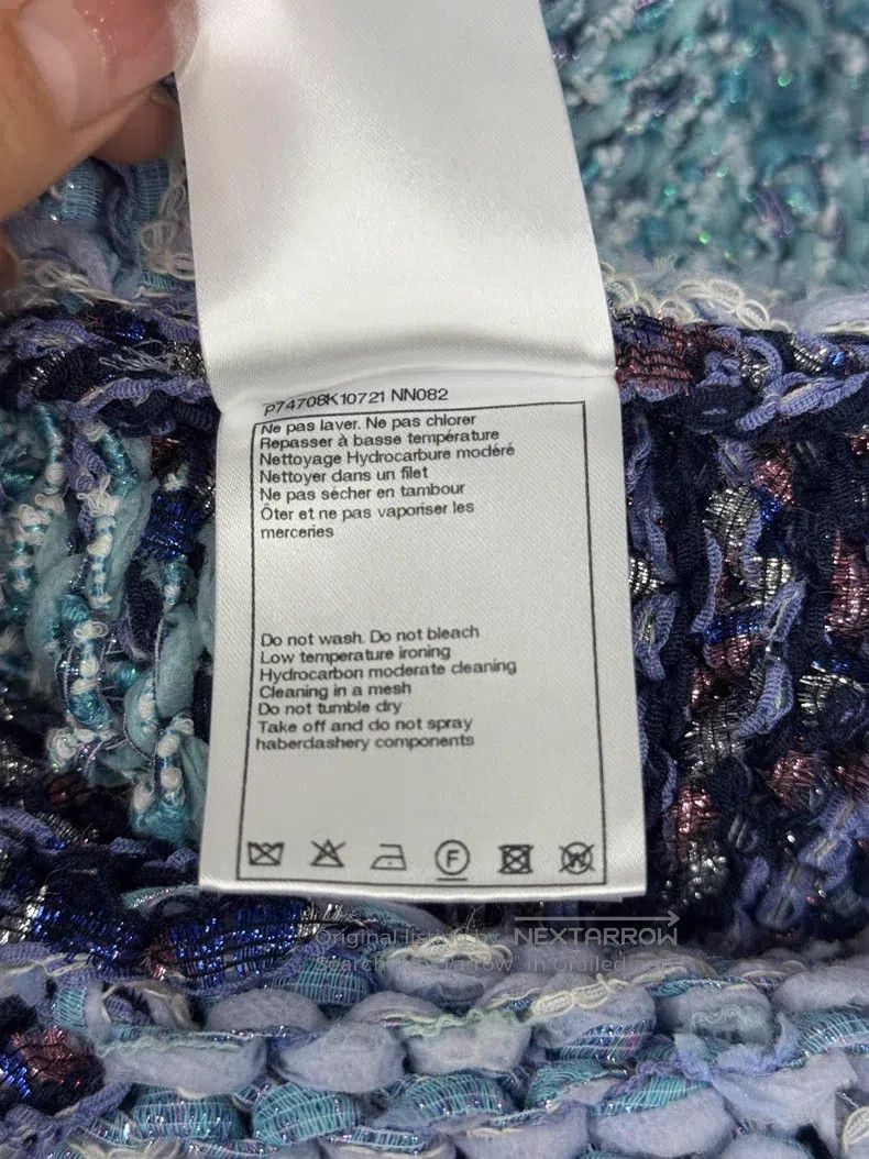 Chanel Chanel 23P blue thick line silhouette knitted cardigan coa Size XS / US 0-2 / IT 36-38 - 6 Thumbnail