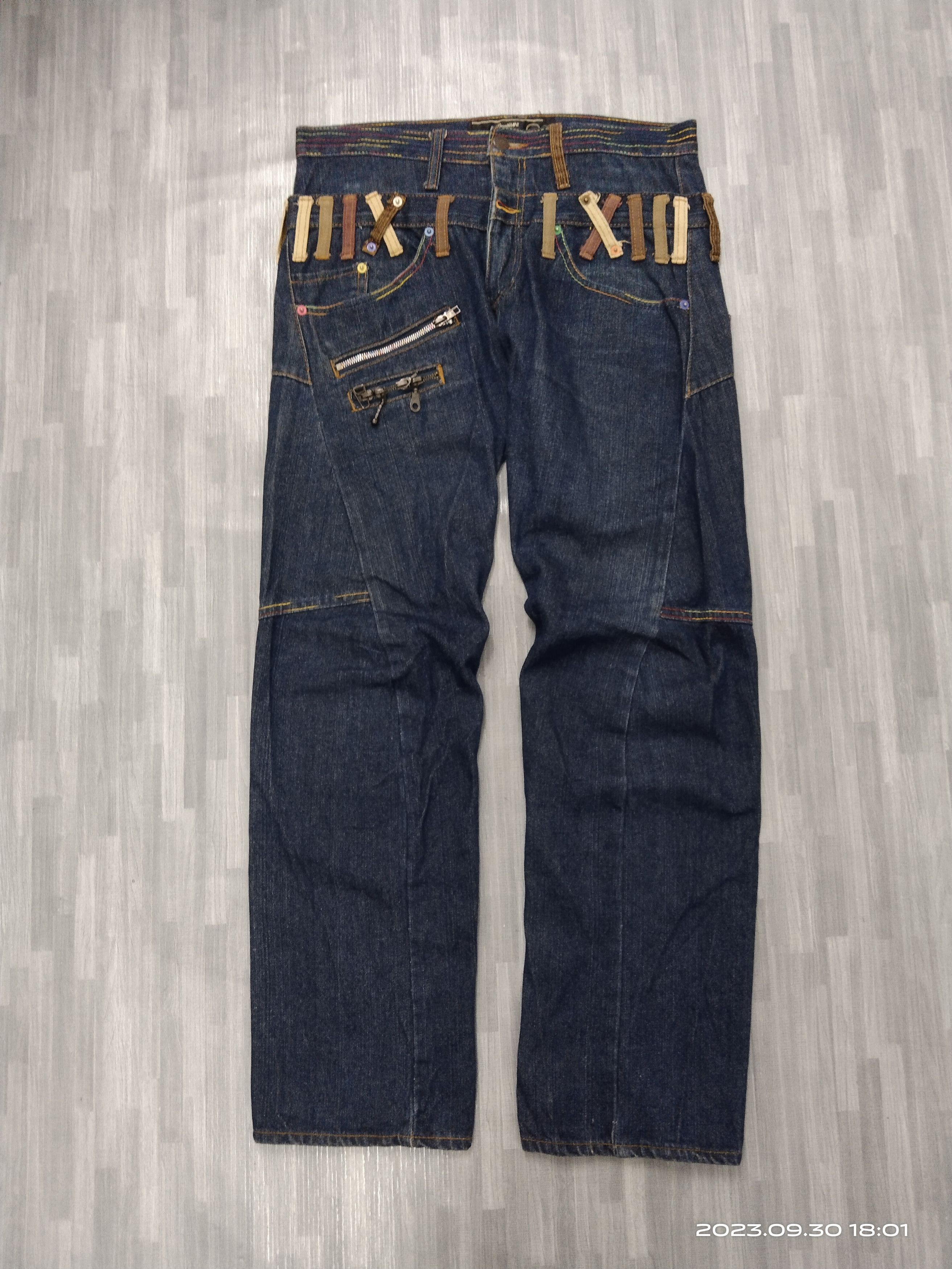 Japanese Brand DOUBLE WAIST TACTICAL BREATHMINT DENIM PANTS Size US 30 / EU 46 - 2 Thumbnail