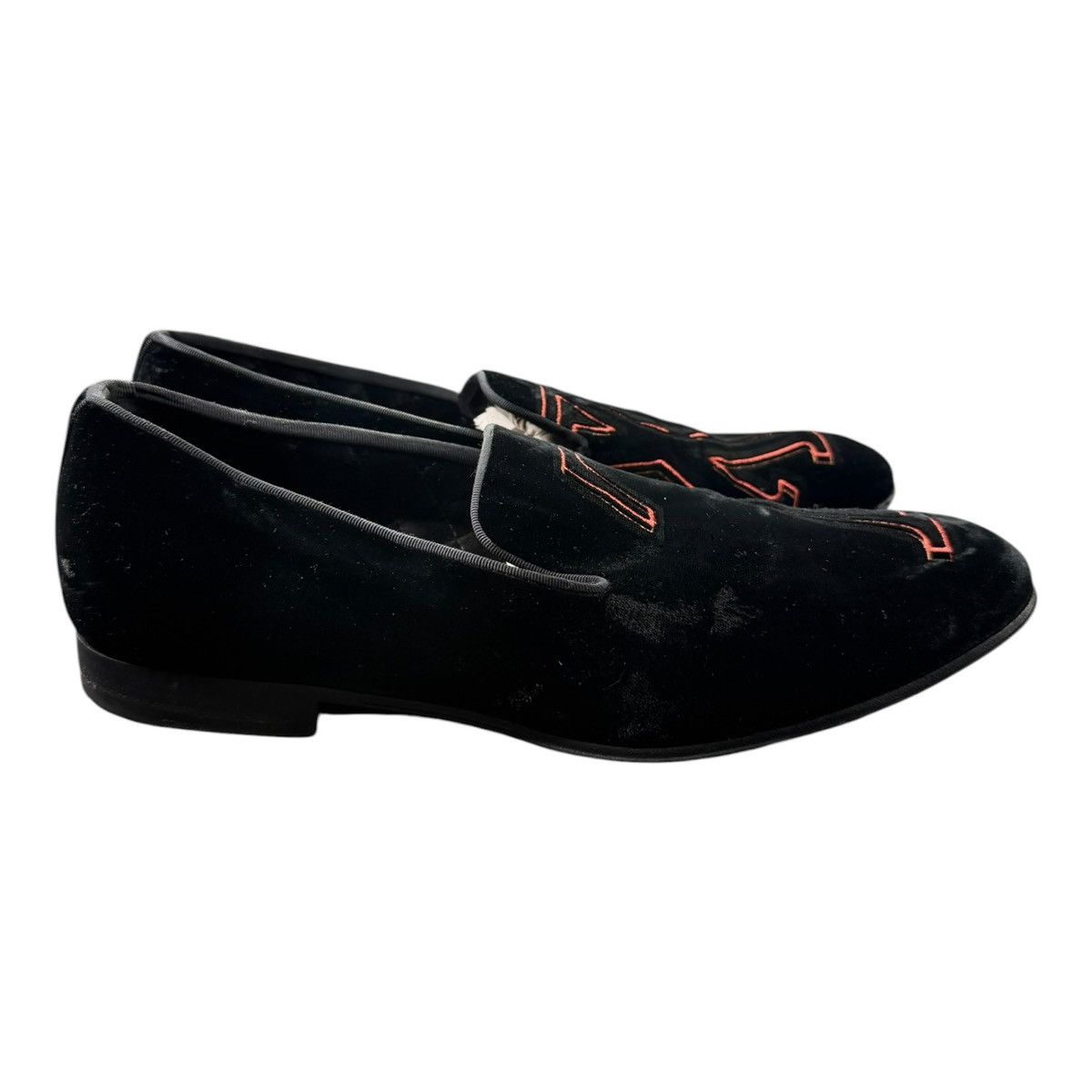Louis Vuitton Louis Vuitton Velvet Monogram Loafers Black LV 7.5 US 8.5 Size US 8.5 / EU 41-42 - 2 Thumbnail