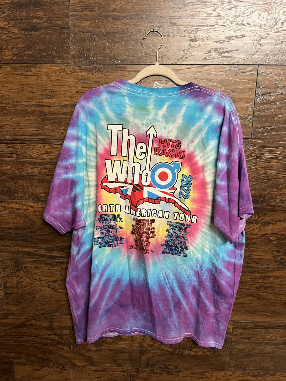 Designer The Who Band Tee - The Who Hits Back Tie Dye T-shirt Size US XXL / EU 58 / 5 - 2 Thumbnail