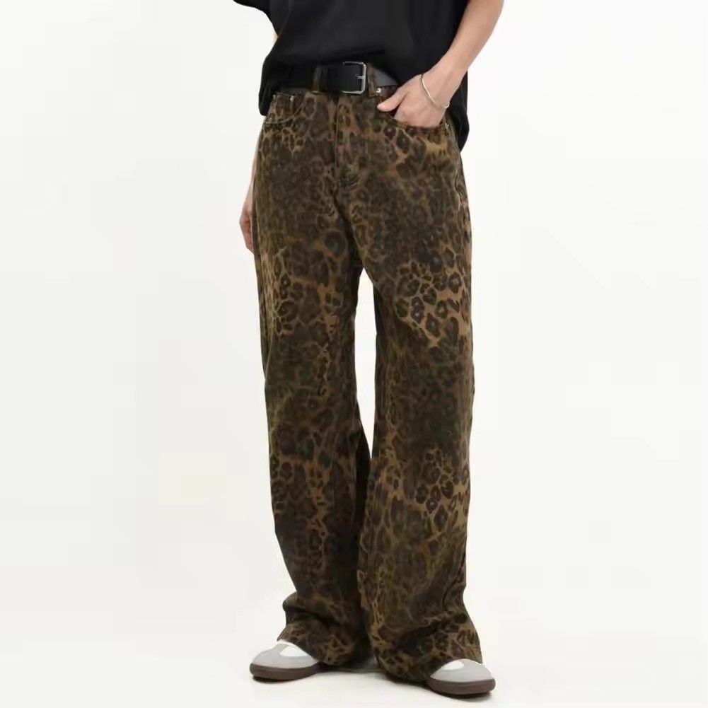 Japanese Brand Leopard print jeans Size US 33 - 1 Thumbnail