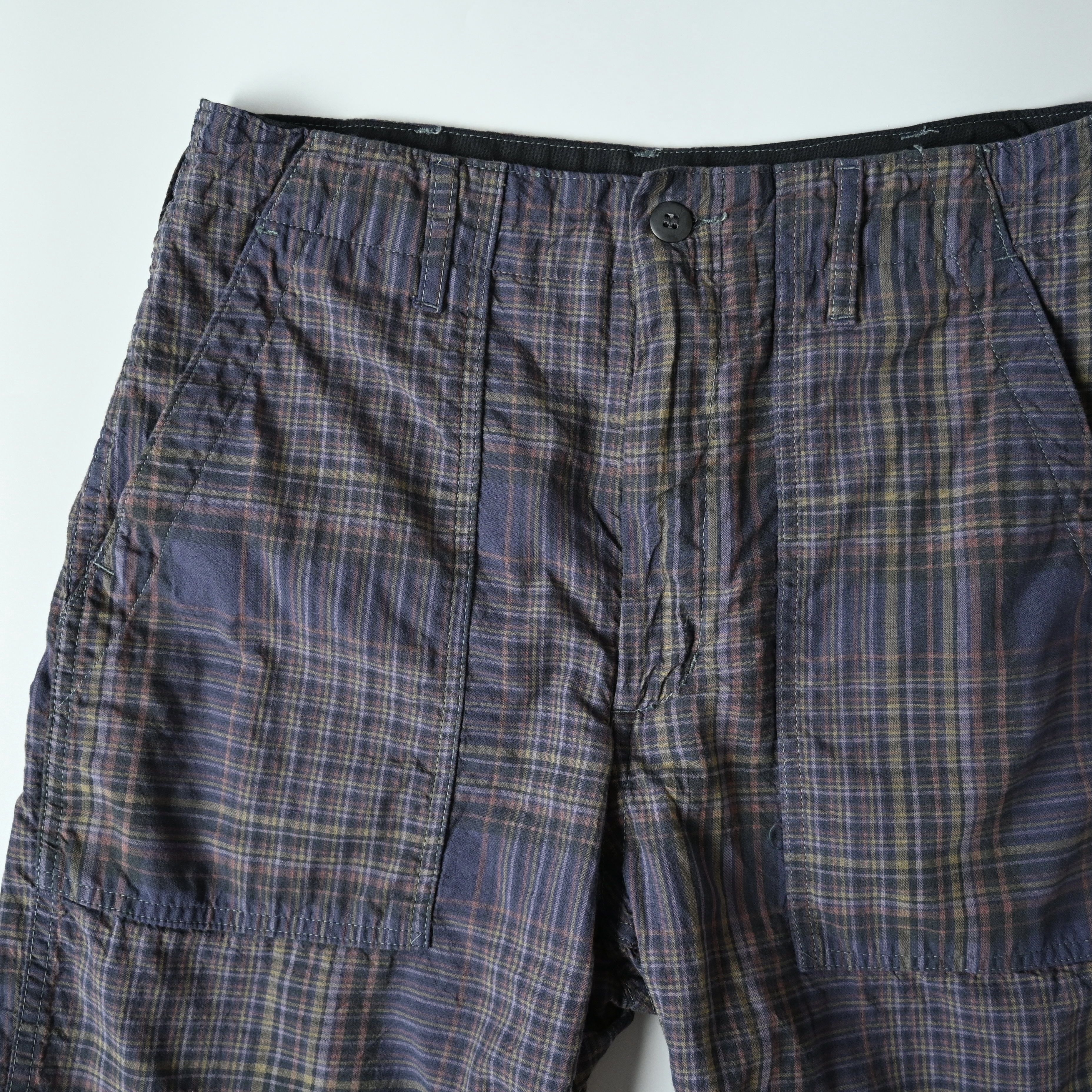 Engineered Garments UNUSED, Engineered Garments fatigue shorts, brown plaid, XS Size US 30 / EU 46 - 5 Thumbnail