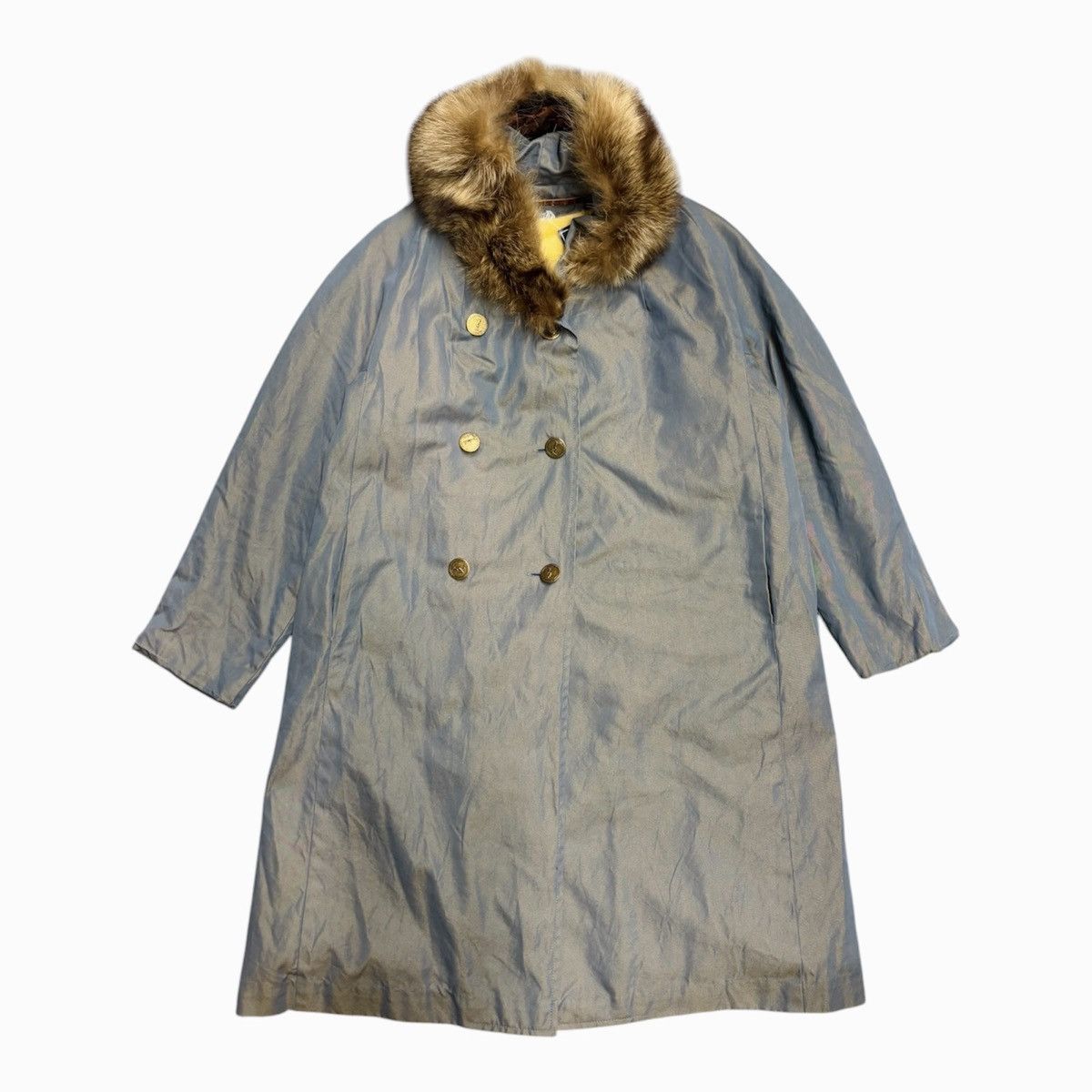 Vintage Vintage 90s Grey Faux Fur Puffer Jacket Women Size L Size L / US 10 / IT 46 - 2 Thumbnail