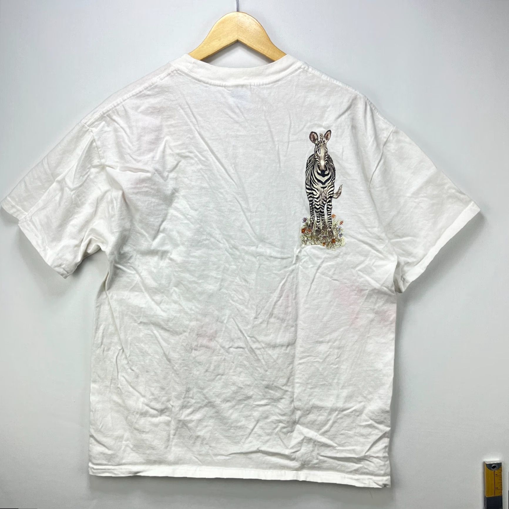 Vintage VINTAGE Zebra Horse Nature Animal T-Shirt L Men White Size US L / EU 52-54 / 3 - 3 Thumbnail