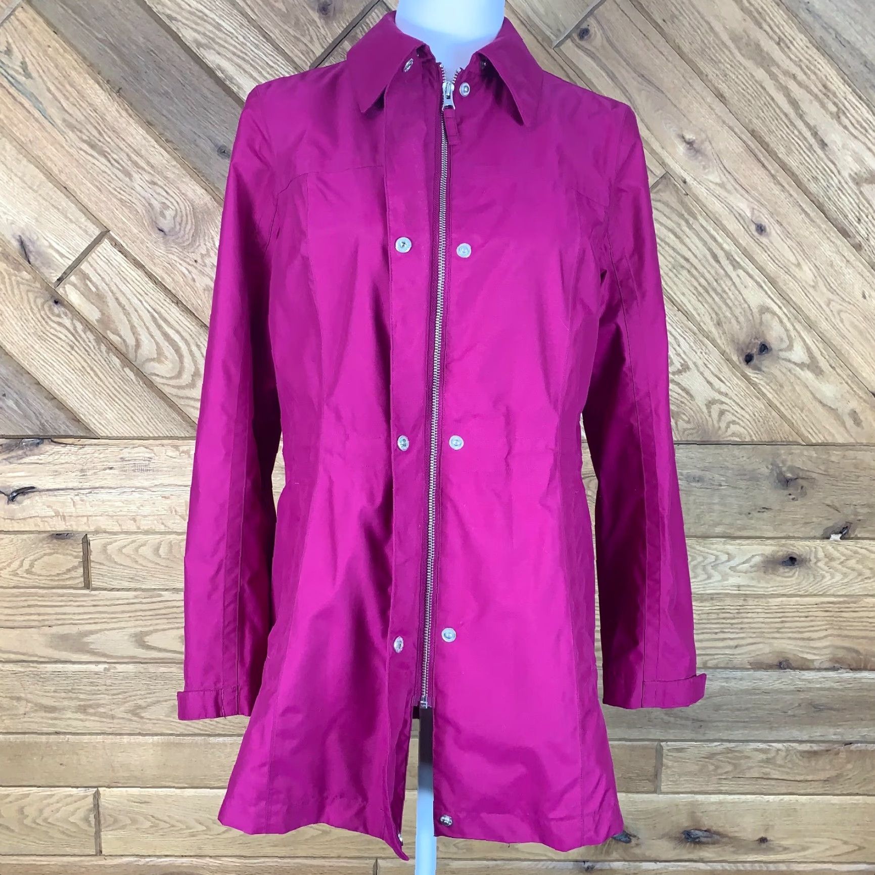 Pinko VINTAGE Lands Ends Womens Full Zip Snap Closure Jacket Long Sleeve Pink Size Small 6-8 Size S / US 4 / IT 40 - 7 Thumbnail