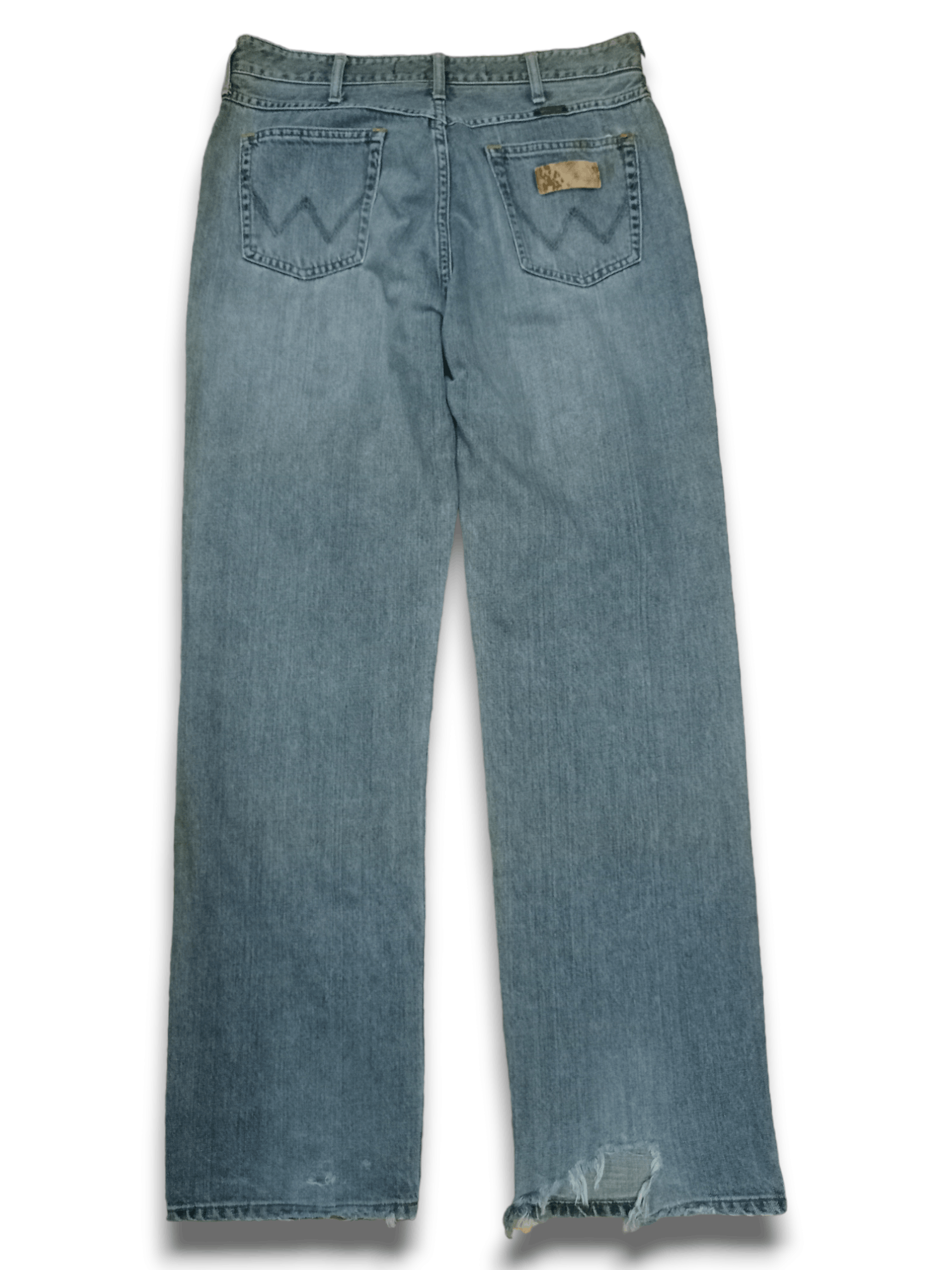 Wrangler Vintage Wrangler Blue Wash Distressed Baggy Jeans 32x32 Size US 32 / EU 48 - 2 Thumbnail