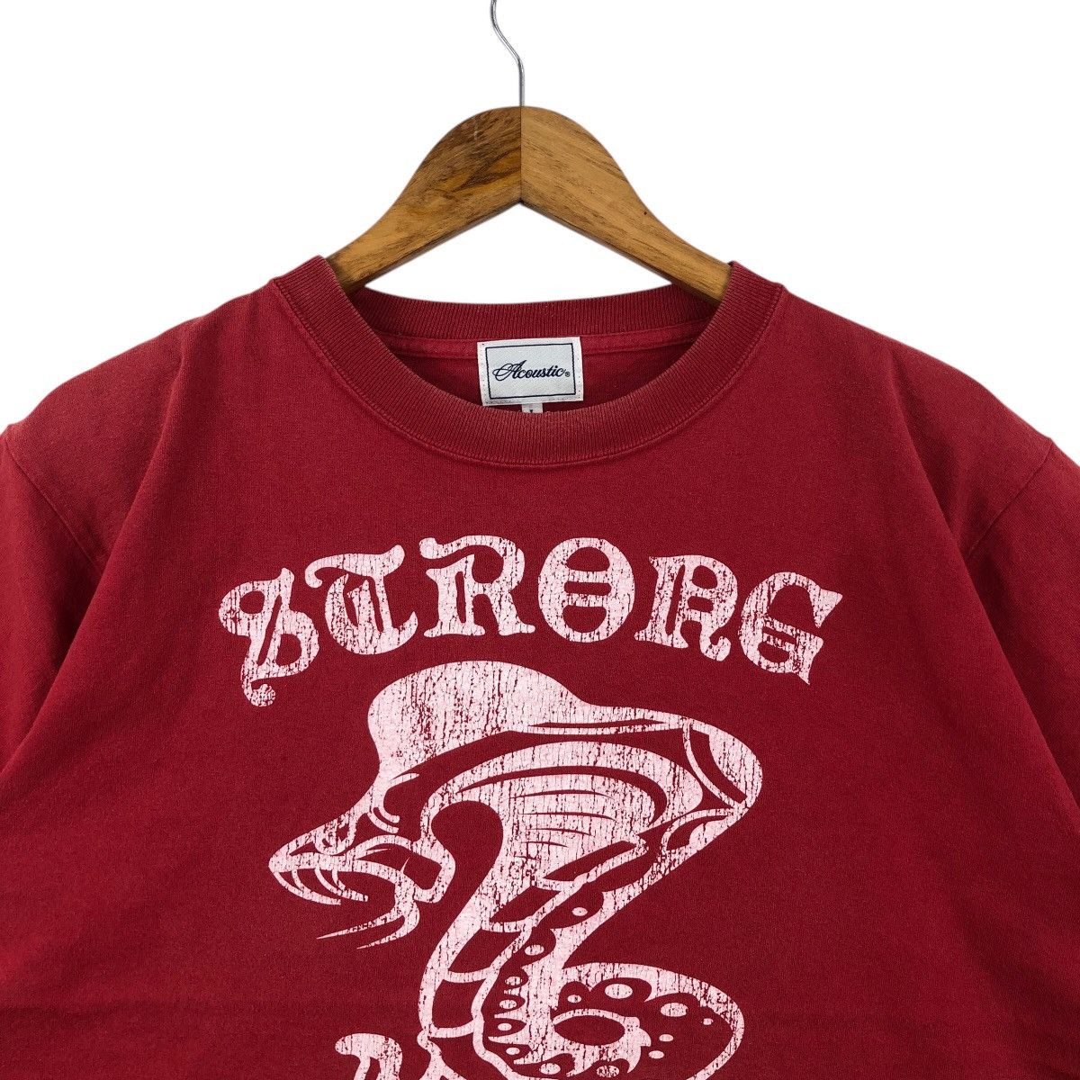 Japanese Brand Vintage ACOUSTIC Tee Shirt Big Logo Cobra Oil Tank Size US L / EU 52-54 / 3 - 2 Thumbnail