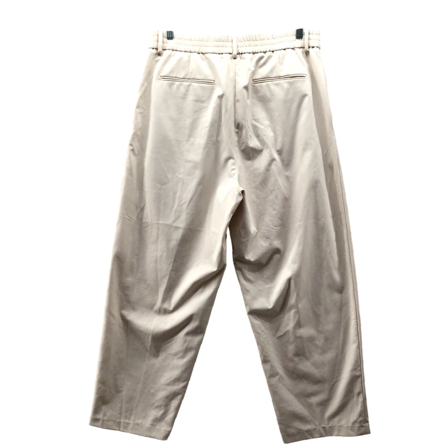 Zara Zara Wide Leg Pleated Front Dress Pants Womens L Beige High Waisted Trouser Pants Size 36" / US 14 / IT 50 - 2 Thumbnail