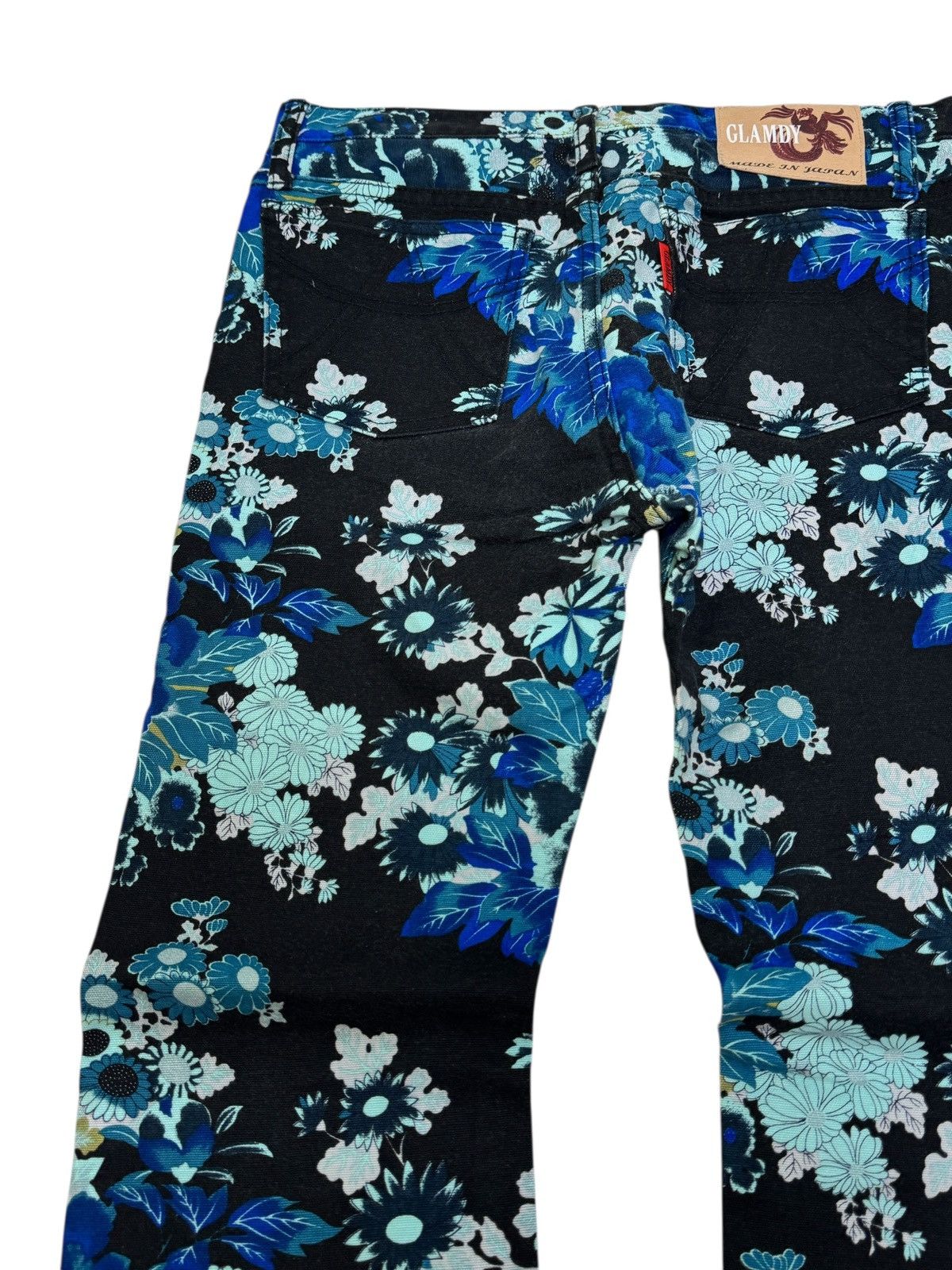 Vintage Vintage Glamdy Flared Floral Design Denim Pant Size US 28 / EU 44 - 9 Thumbnail