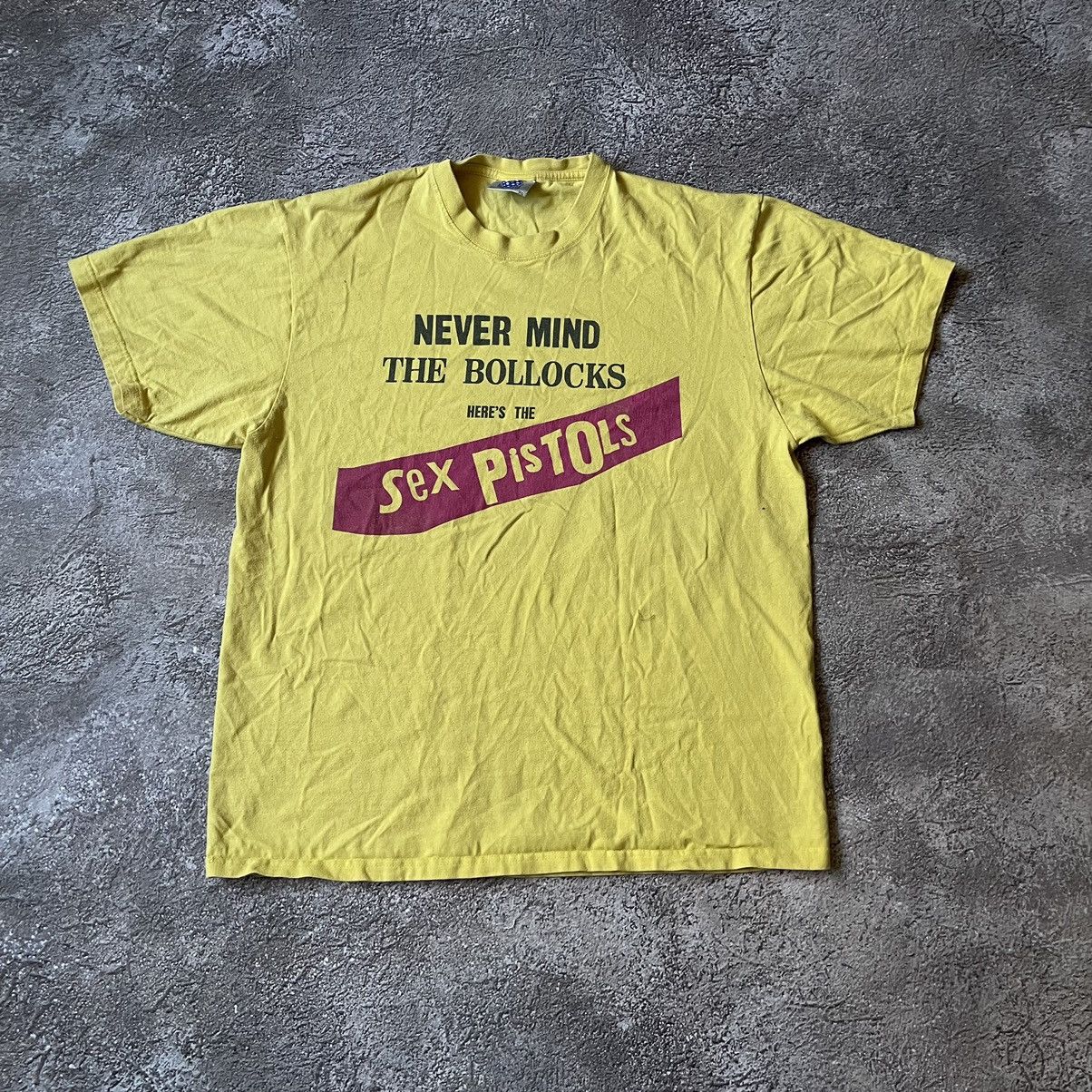 Vintage Vintage Y2K Sex Pistols Graphic Tee Sun Faded Yellow Punk XL Size US XL / EU 56 / 4 - 2 Thumbnail