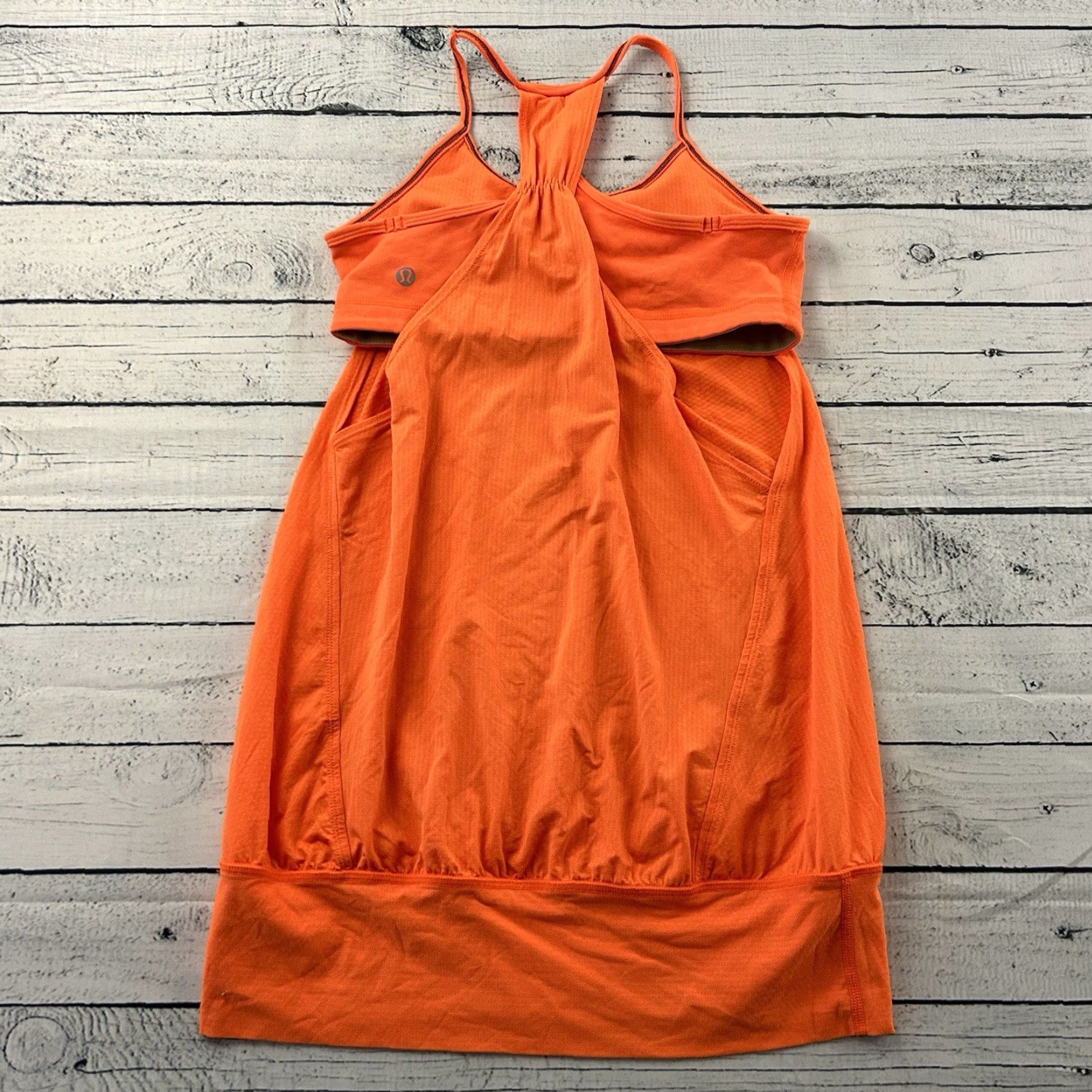Lululemon Lululemon Built-In Bra Flowy Yoga Tank Set Women's 6 Orange Yoga Tank Built-In Bra Women's 6 Orange Size ONE SIZE - 4 Thumbnail