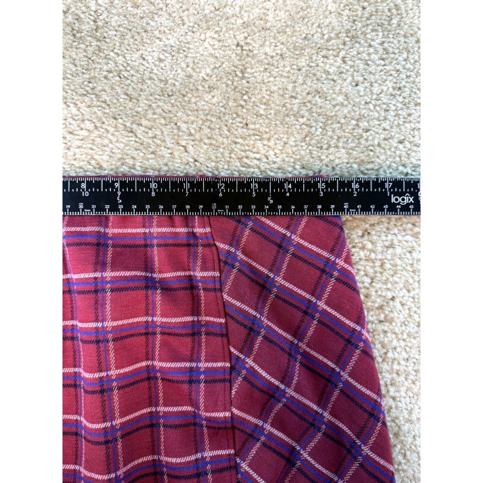 J. Jill J Jill Skirt Womens Size Small Red Plaid Pencil Stretch Knit D269 Size 28" / US 6 / IT 42 - 6 Thumbnail