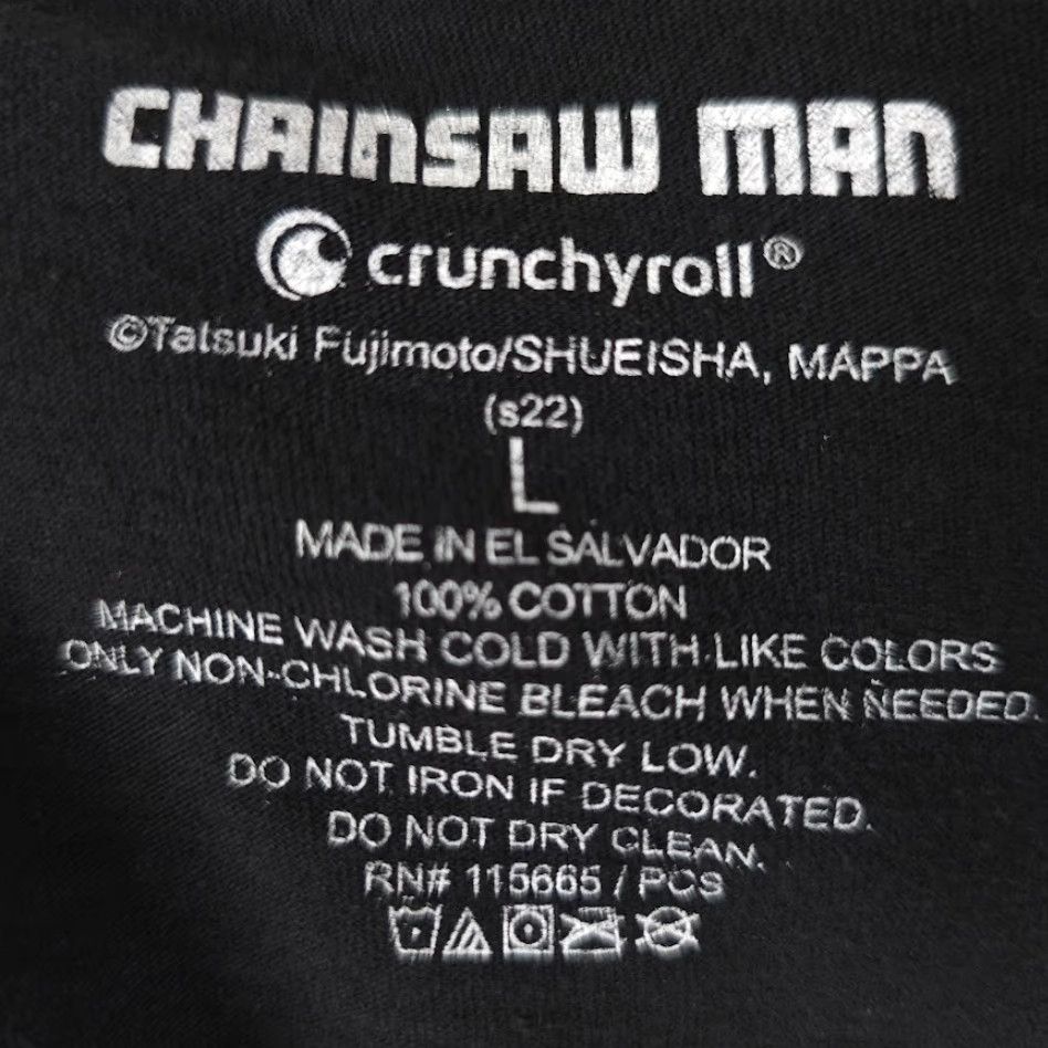 Vintage VINTAGE? Chainsaw Man T Shirt Mens Size Large Black Japanese Manga Series Denji Size US L / EU 52-54 / 3 - 5 Thumbnail
