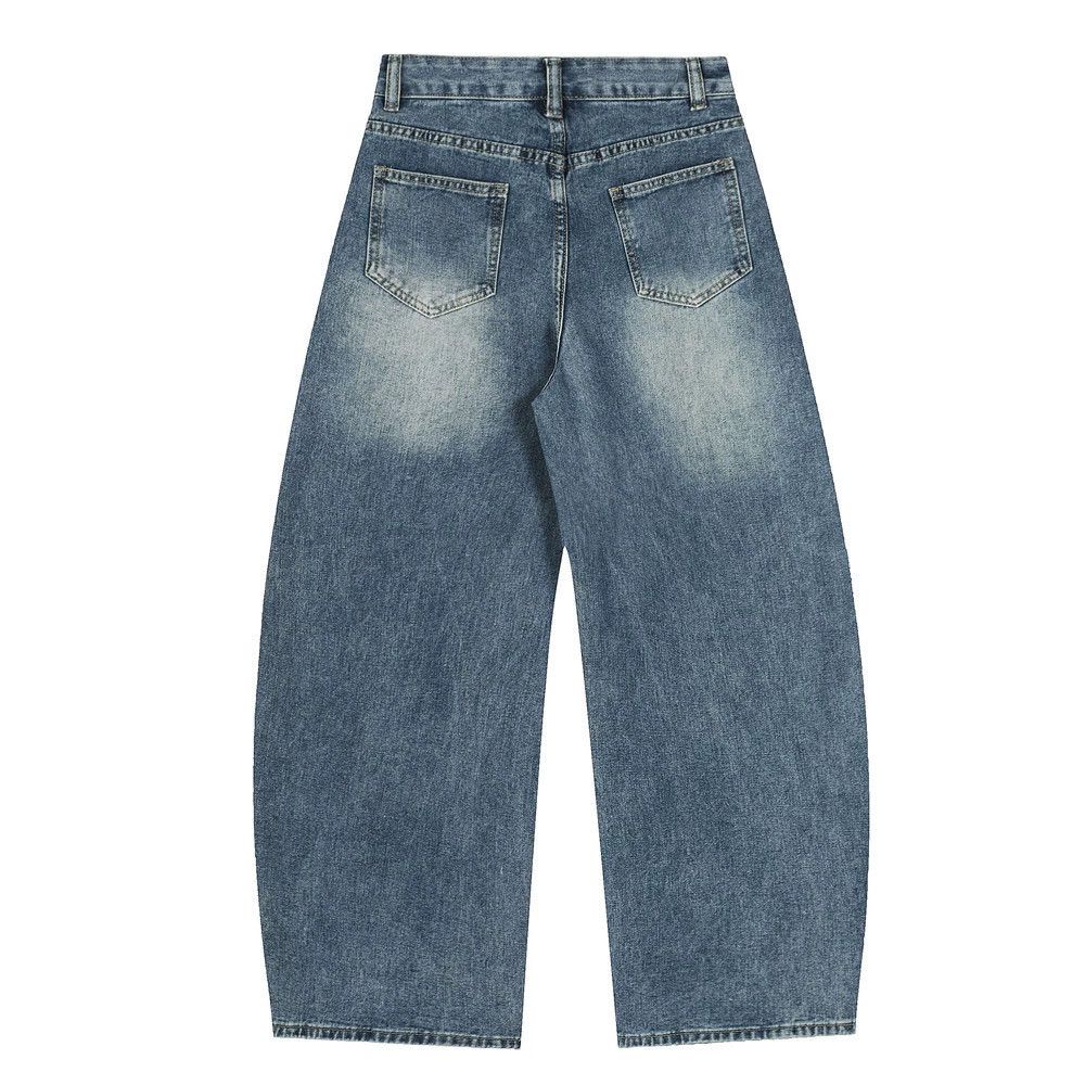 Jean Men's washed distressed cross embroidered scimitar jeans Size US 32 / EU 48 - 2 Thumbnail