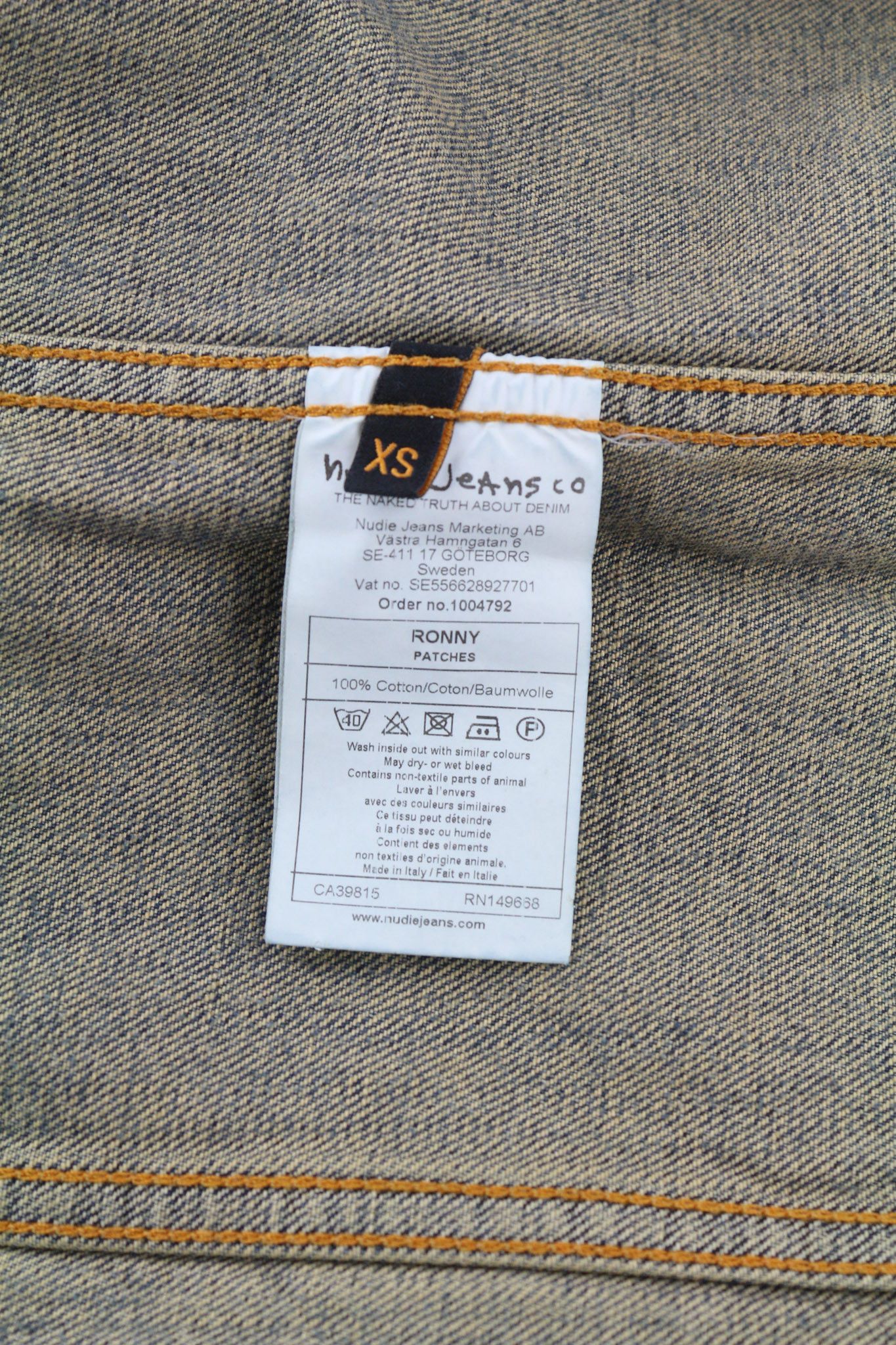 Nudie Jeans RONNY PATCHES XS Blue Denim Polo Jacket 80358 Size US XS / EU 42 / 0 - 5 Thumbnail