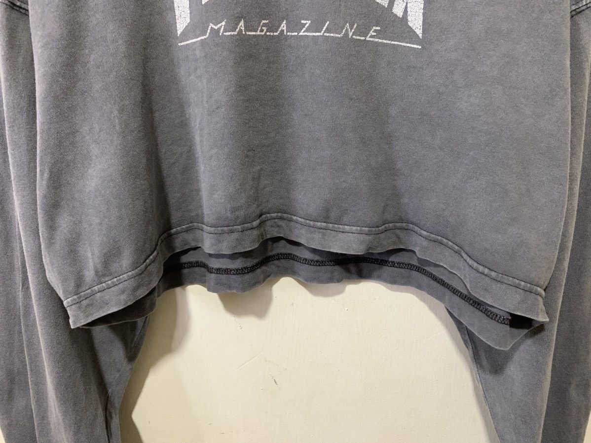 Thrasher Vintage Grey Crop top trasher t shirt big logo Size ONE SIZE - 5 Thumbnail