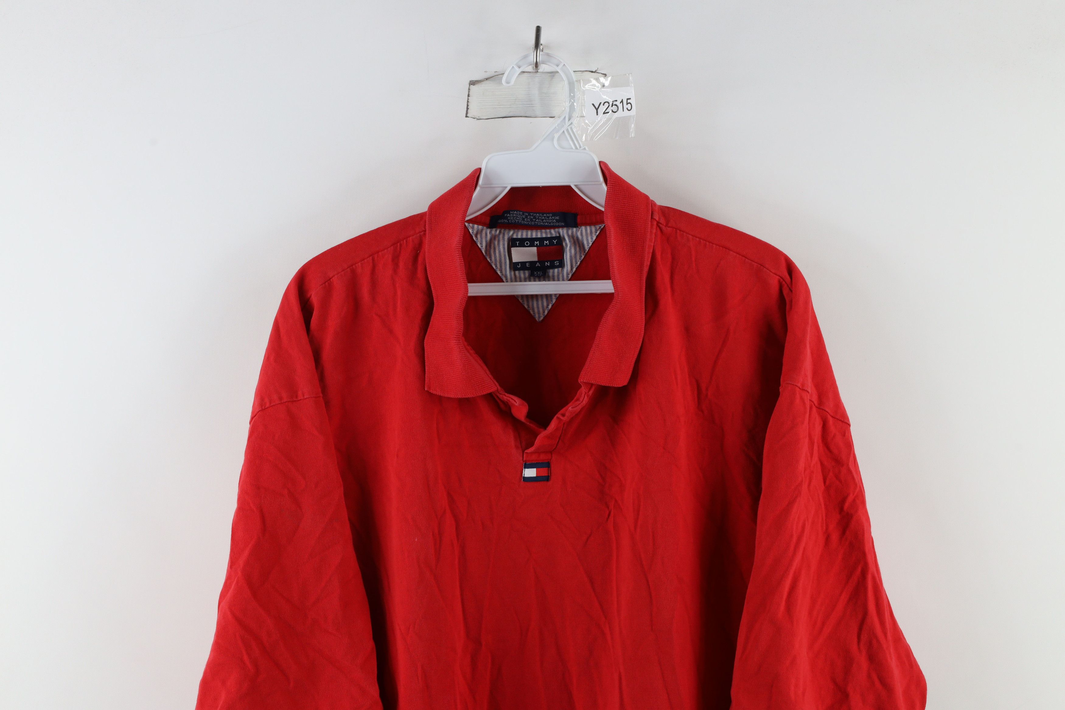 Tommy Hilfiger × Vintage Vintage 90s Tommy Hilfiger Center Flag Logo Golf Polo Shirt Size US XXL / EU 58 / 5 - 2 Thumbnail