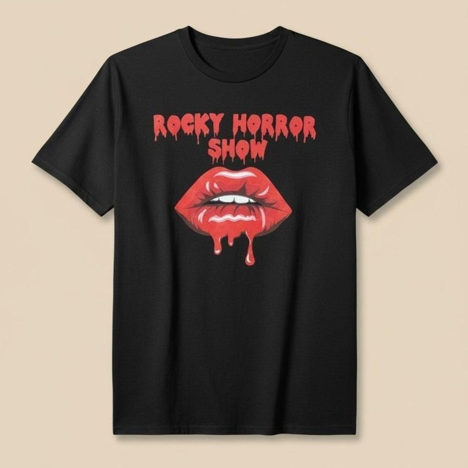 Other Rocky Horror Show Lips Graphic T-Shirt Black Size Large NWT Size US L / EU 52-54 / 3 - 2 Thumbnail