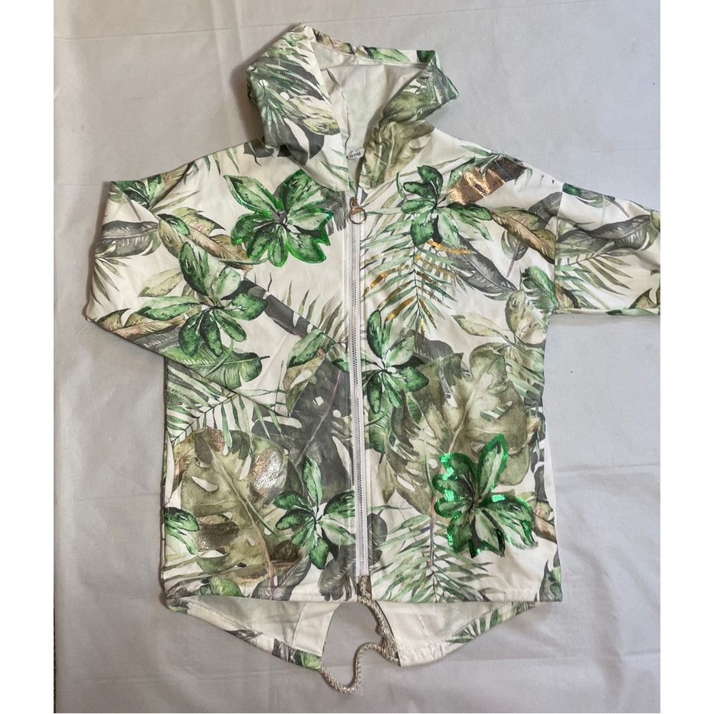 Other NWT New Carla Giannini Made In Italy Palm Print Cotton Jack Size M / US 6-8 / IT 42-44 - 4 Thumbnail