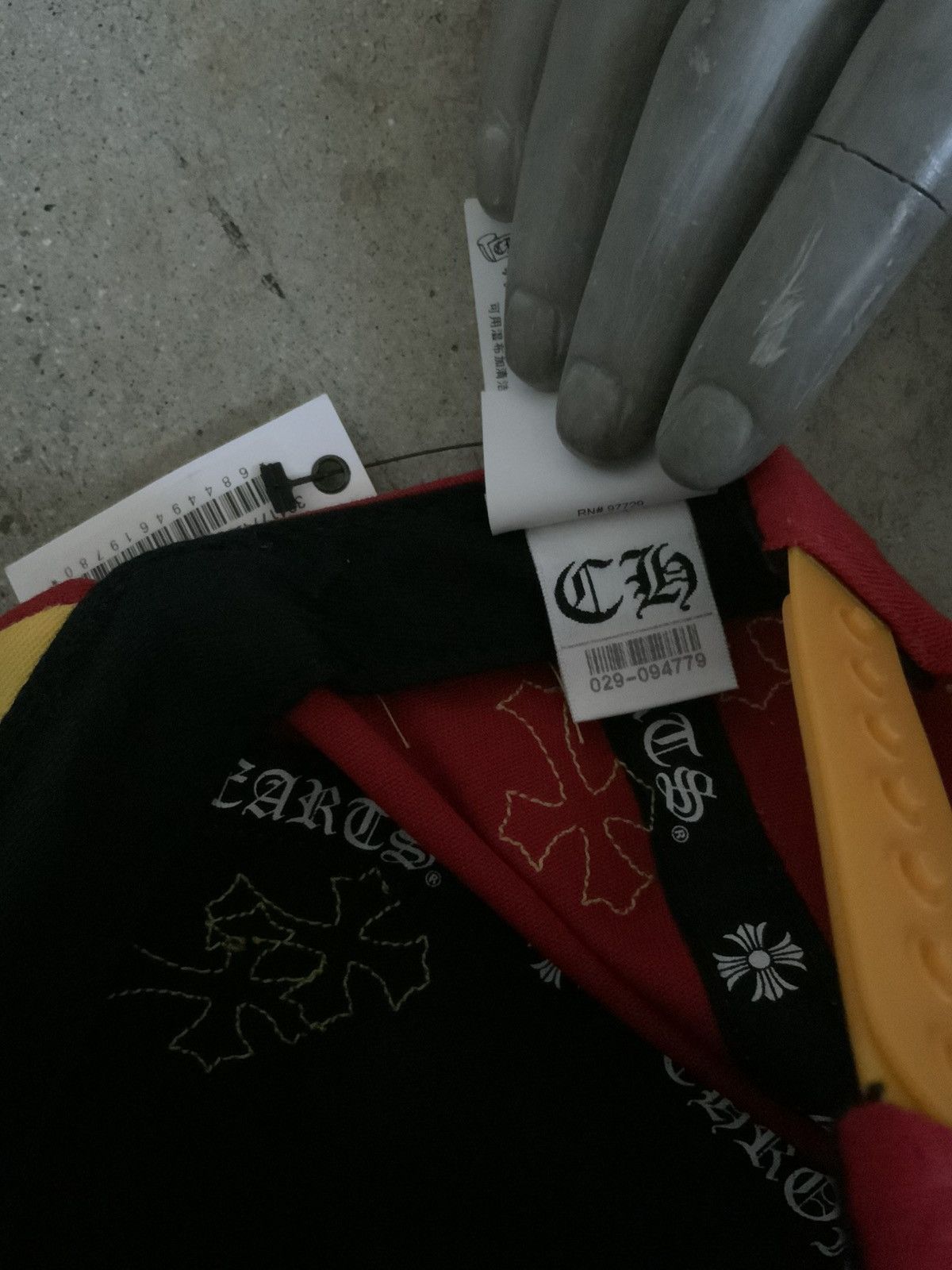 Chrome Hearts CHROME HEARTS YELLOW GOLD LEATHER CROSS PATCH RED CH HAT Size ONE SIZE - 8 Thumbnail