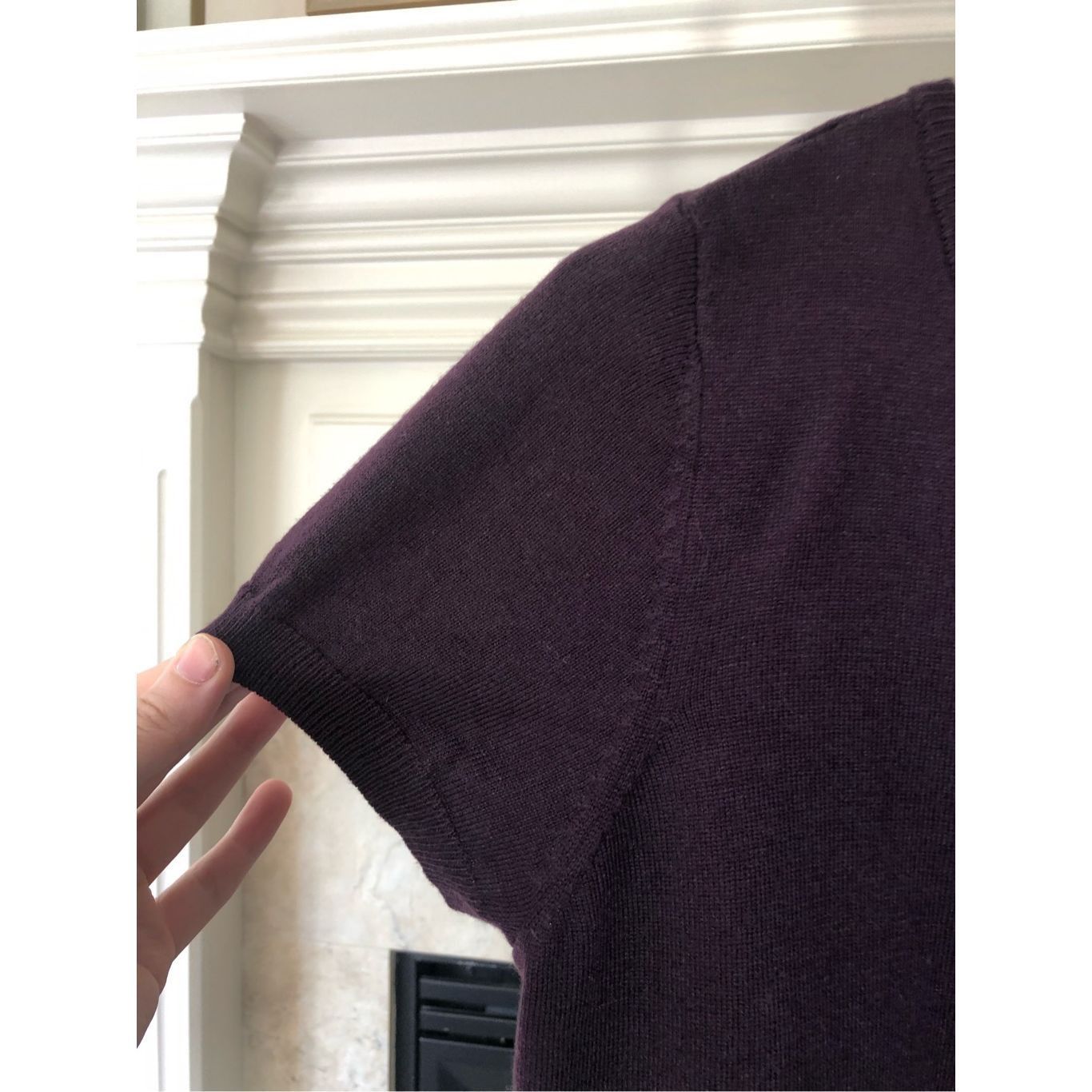 Apt. 9 Apt 9. Women’s Purple Ruffle Bottom Trim Short Sleeve Blouse Size M / US 6-8 / IT 42-44 - 3 Thumbnail