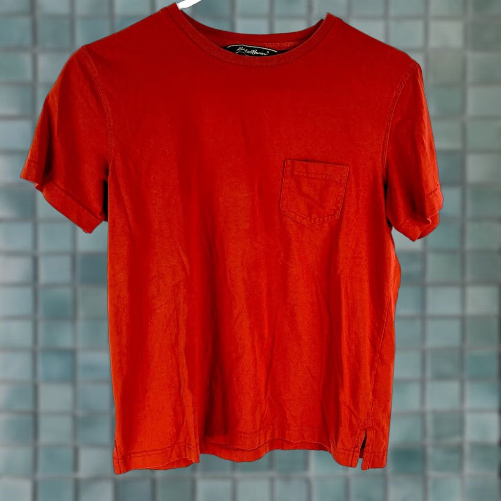 Eddie Bauer Eddie Bauer Mens Chest Pocket Short Sleeves Pullover Red Cotton T Shirt Size S Size US S / EU 44-46 / 1 - 1 Thumbnail